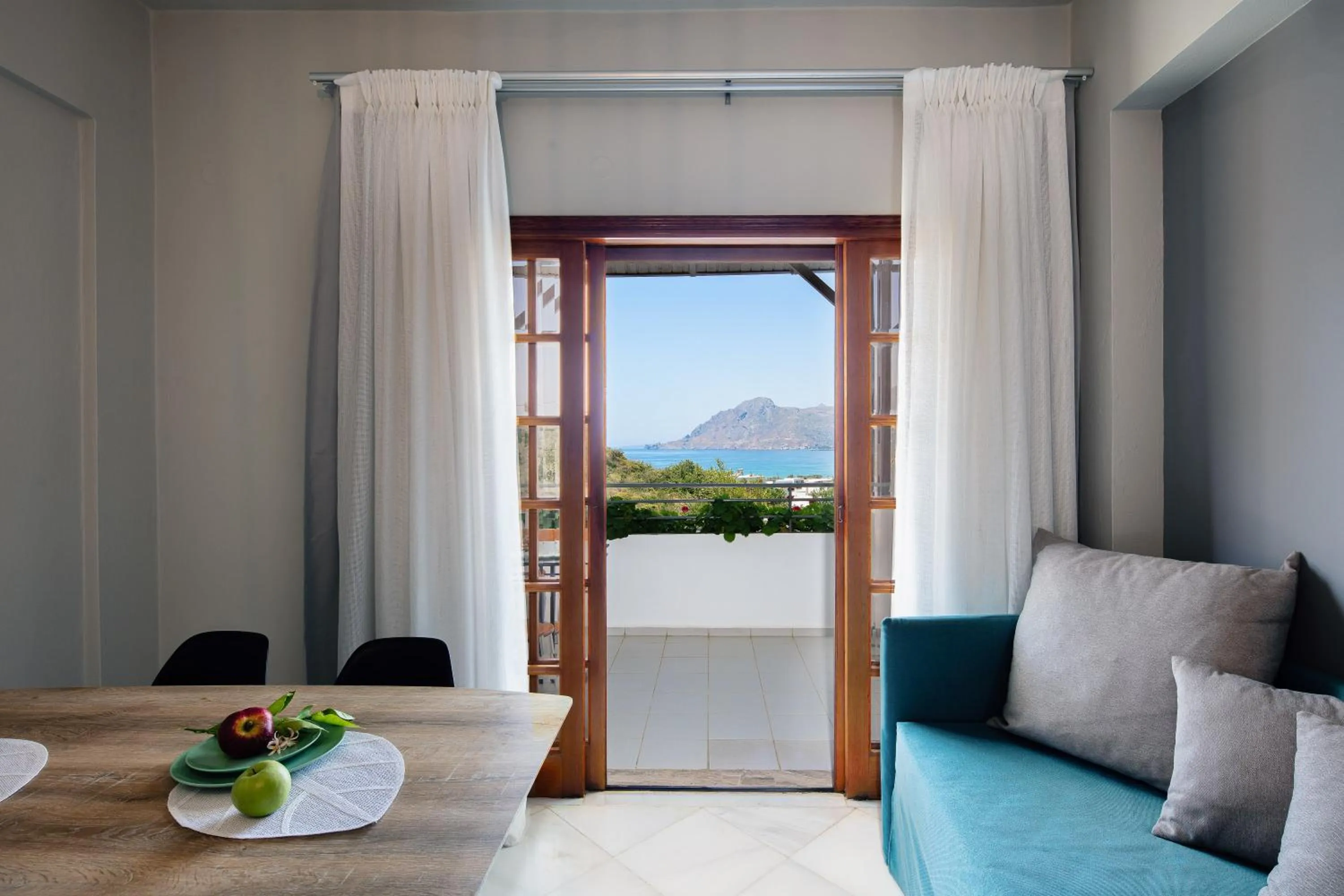 Seating area in Anthos Apartments