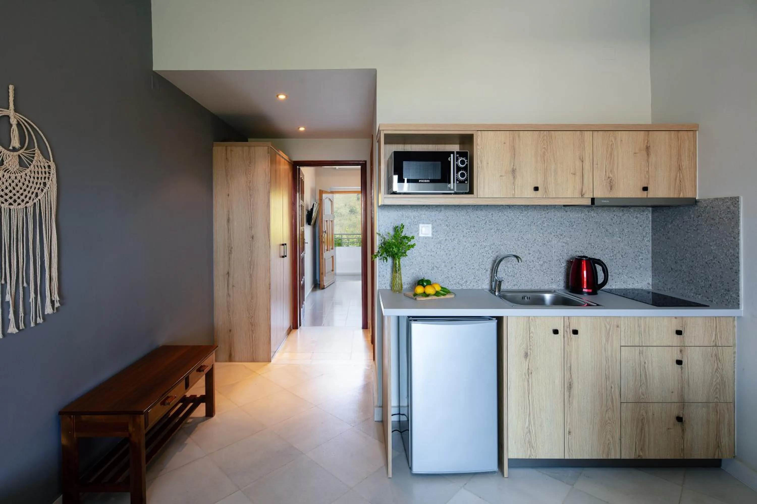 Kitchen or kitchenette in Anthos Apartments