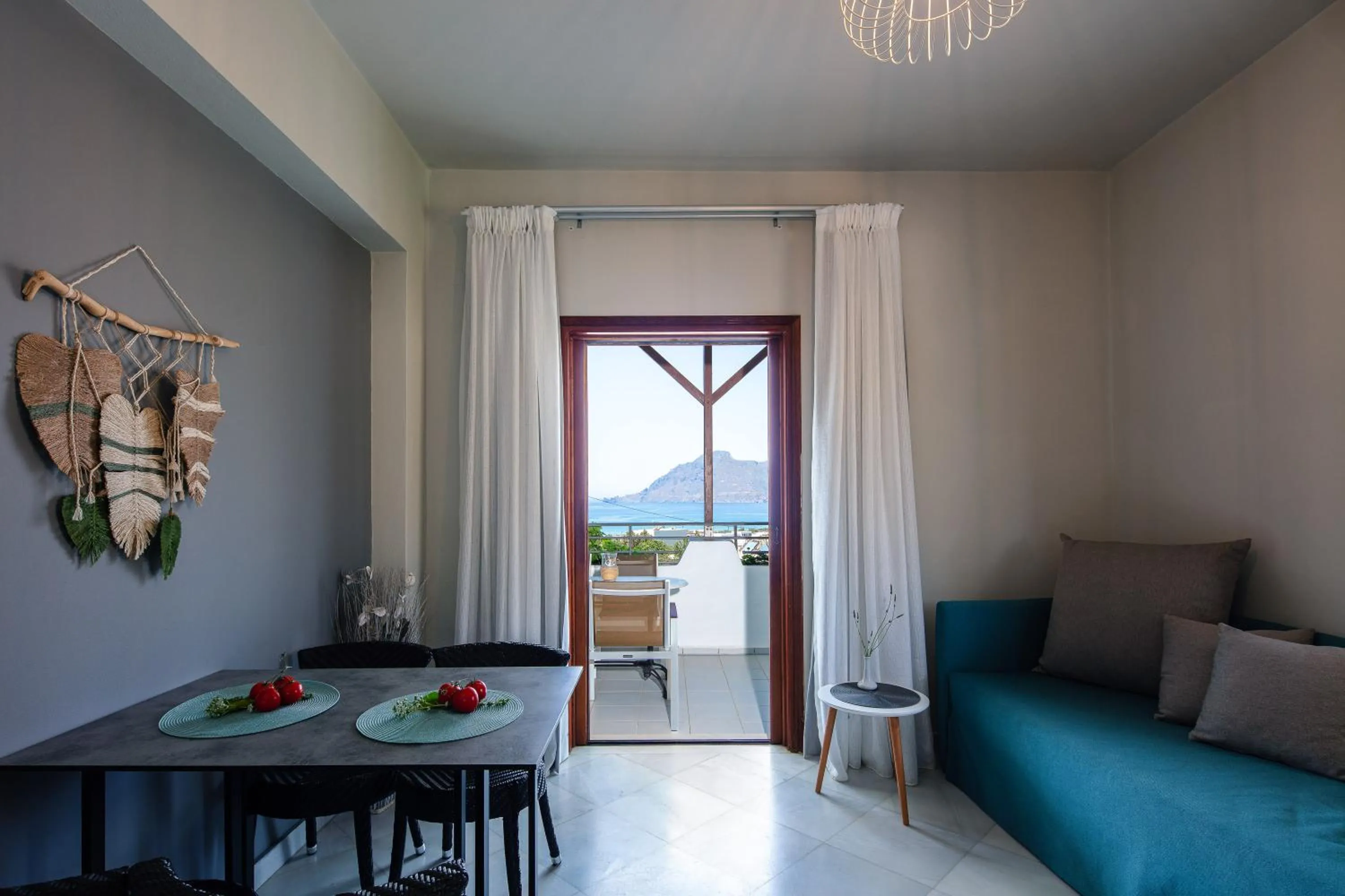 Seating area in Anthos Apartments