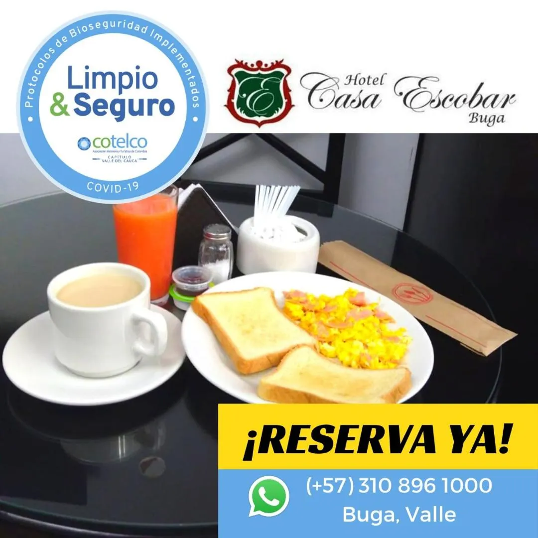 Food and drinks in Casa Escobar Buga