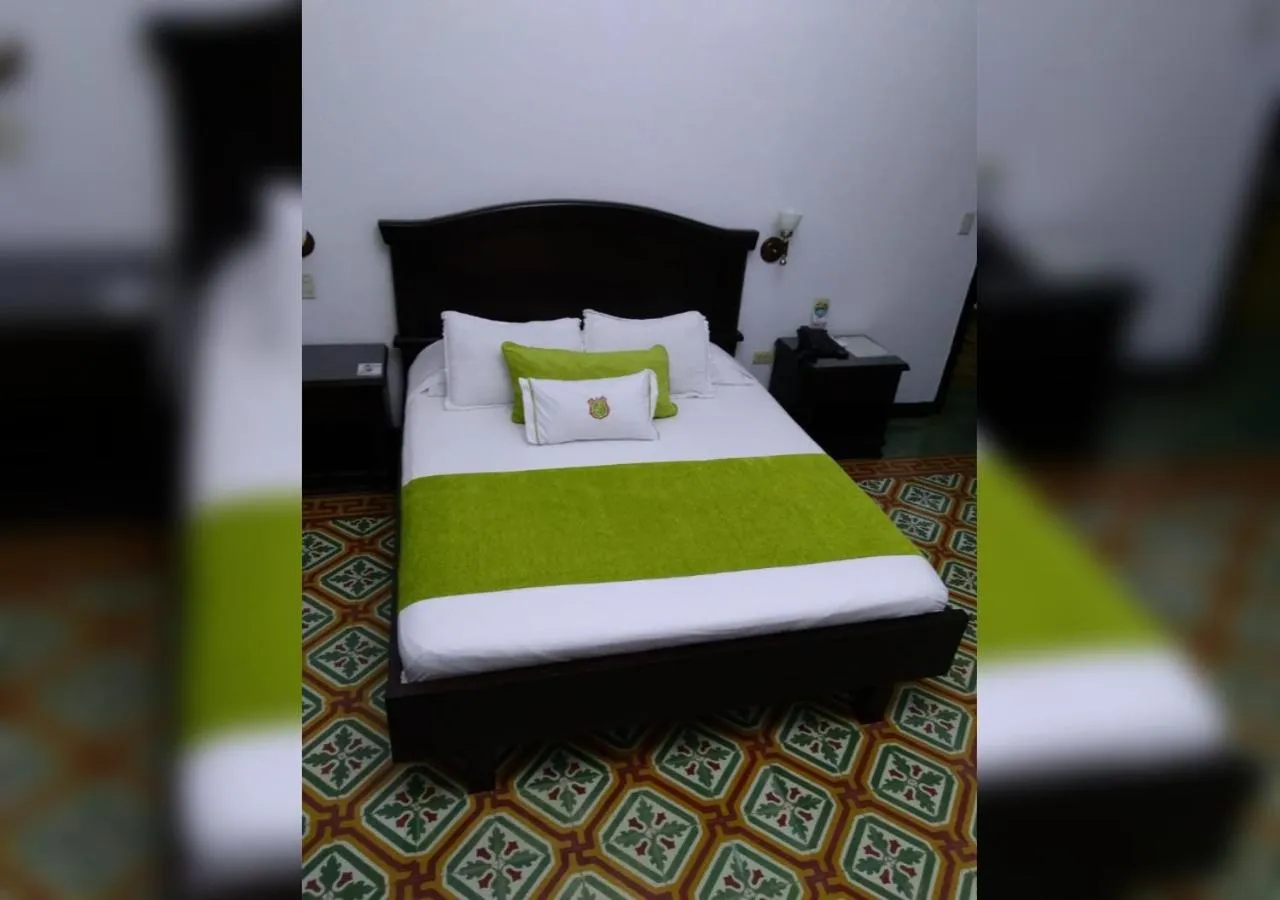 Decorative detail, Bed in Casa Escobar Buga