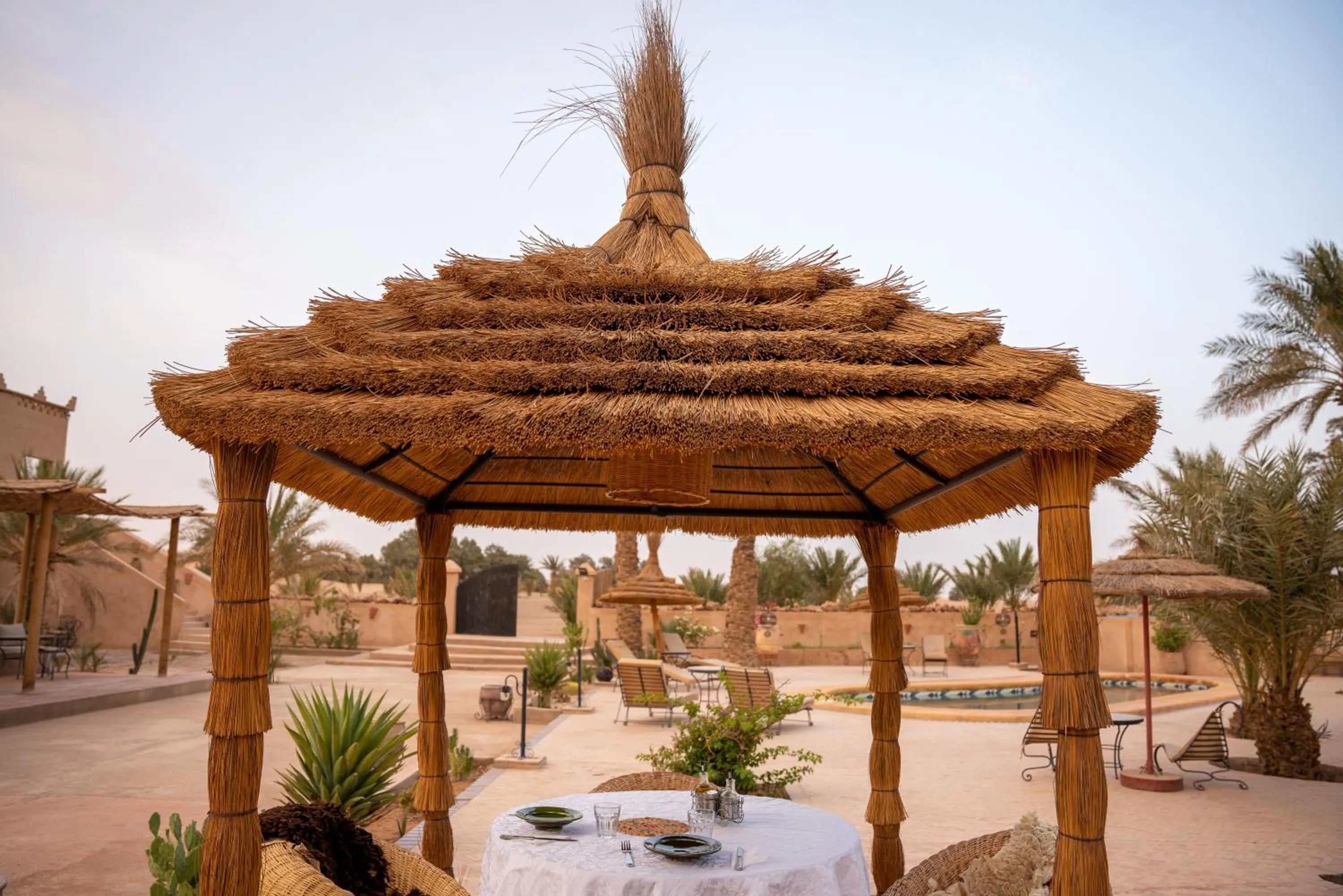 Patio in RiadSuerteloca Merzouga