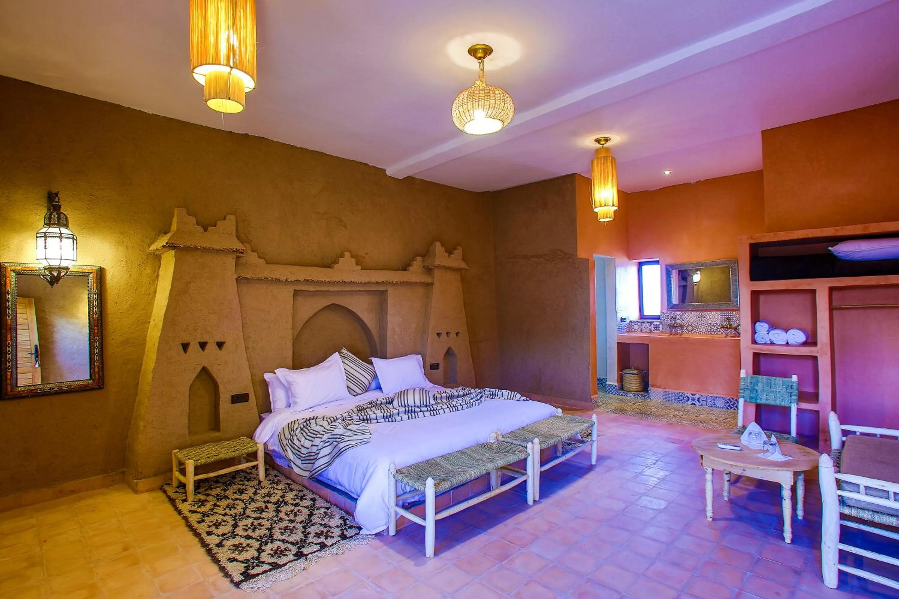 Bed in RiadSuerteloca Merzouga