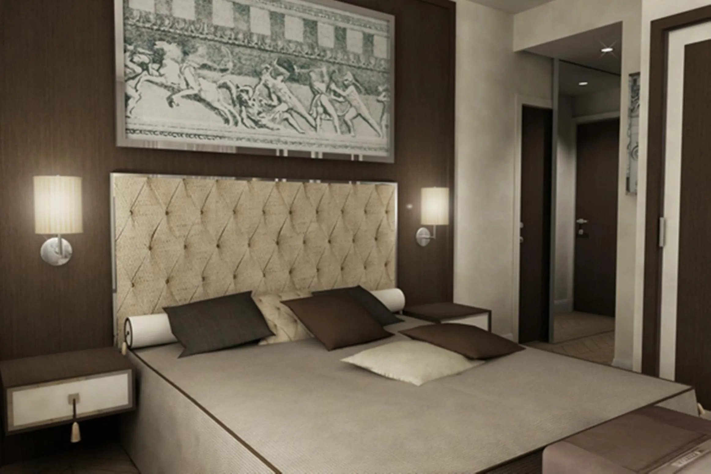 Bed in Menelaion Hotel