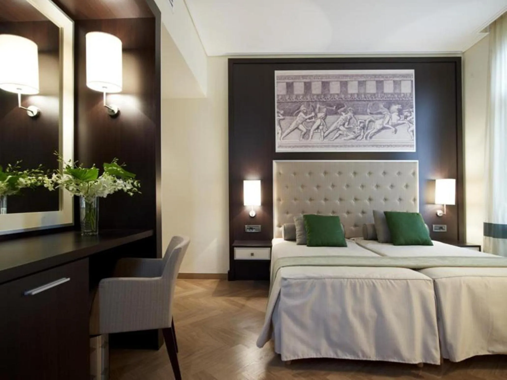 Bed in Menelaion Hotel