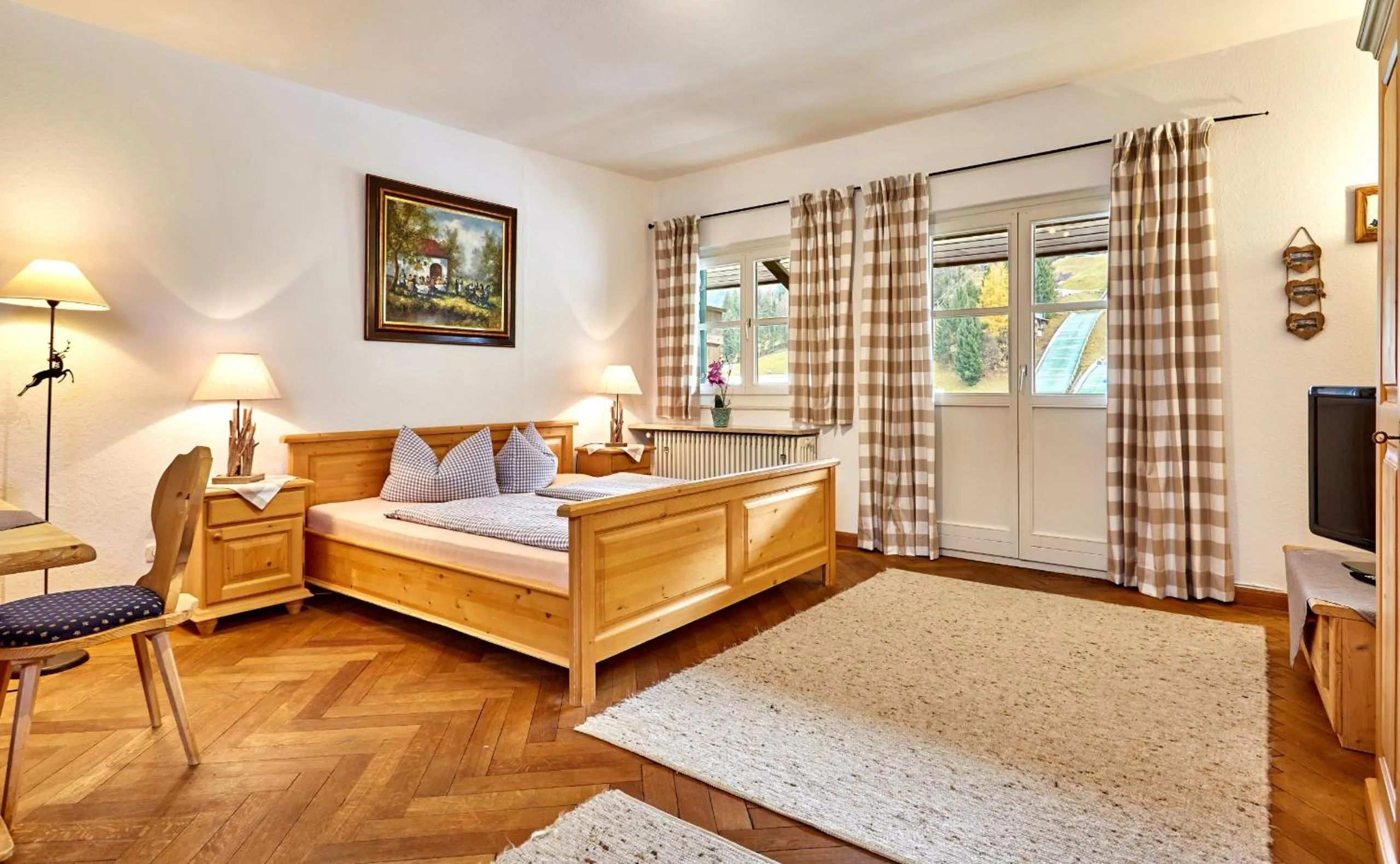 Photo of the whole room, Bed in Olympiahaus