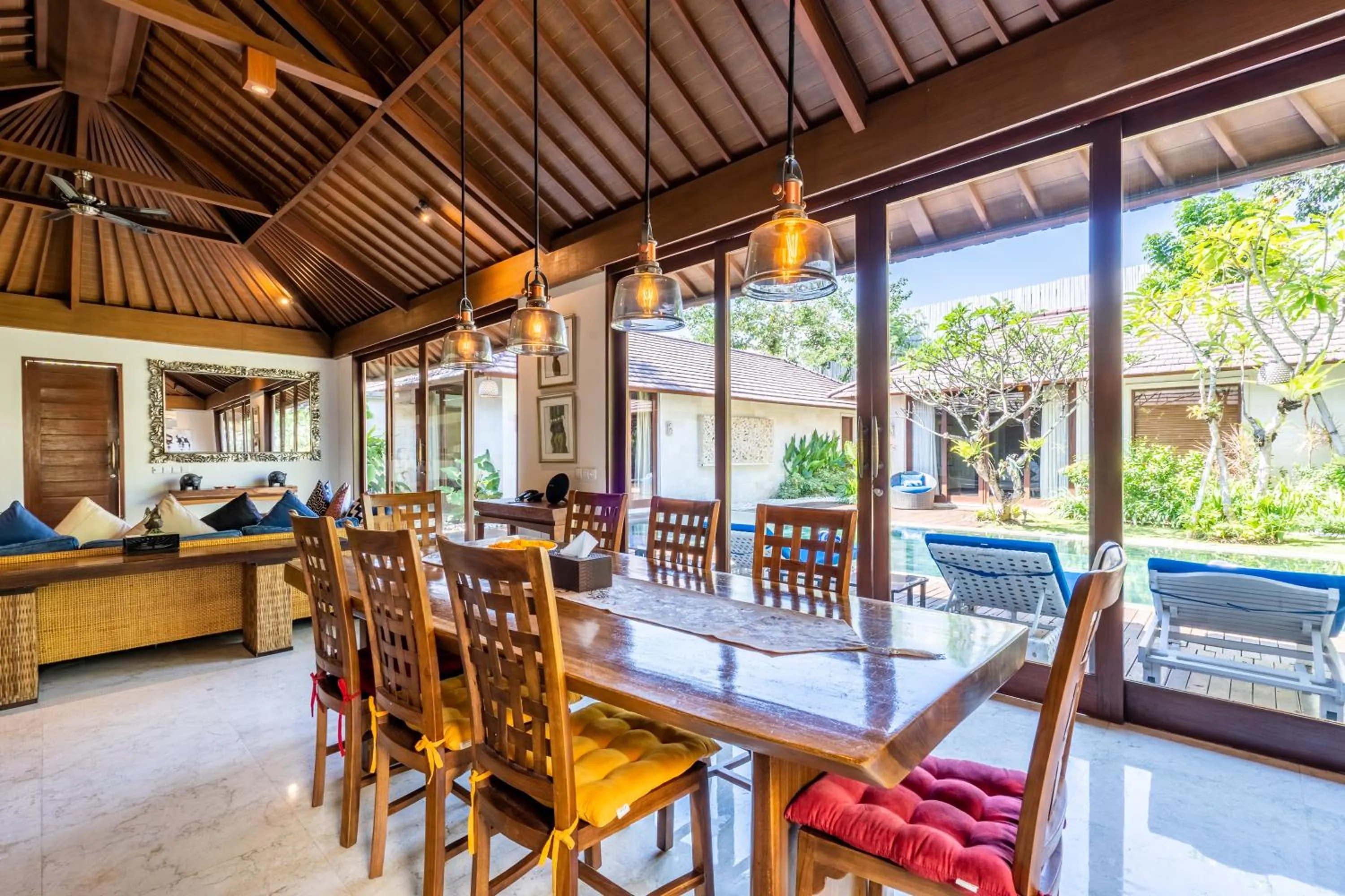 Dining area in The Akasha Seminyak Bali Luxury Villas