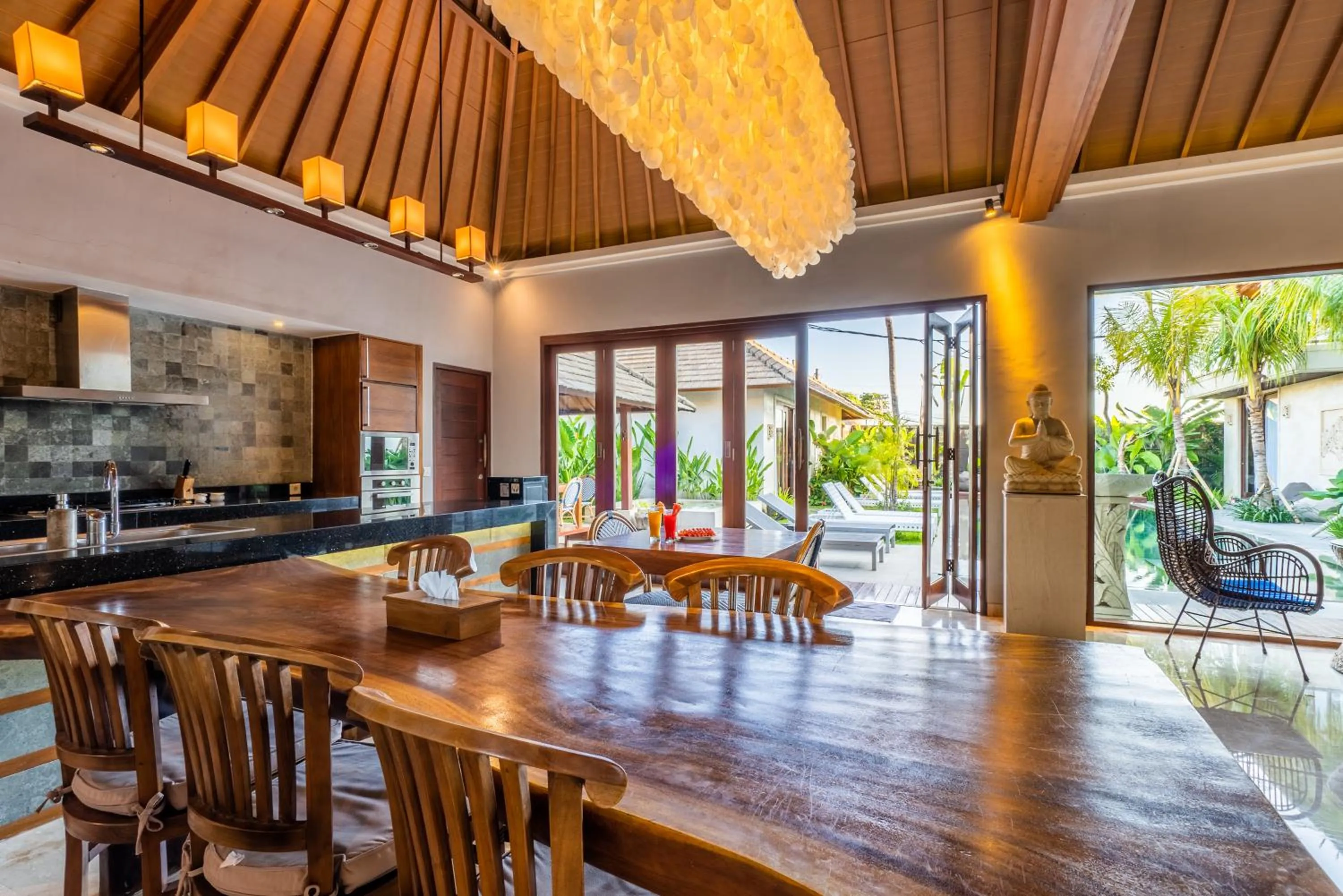 Dining area in The Akasha Seminyak Bali Luxury Villas