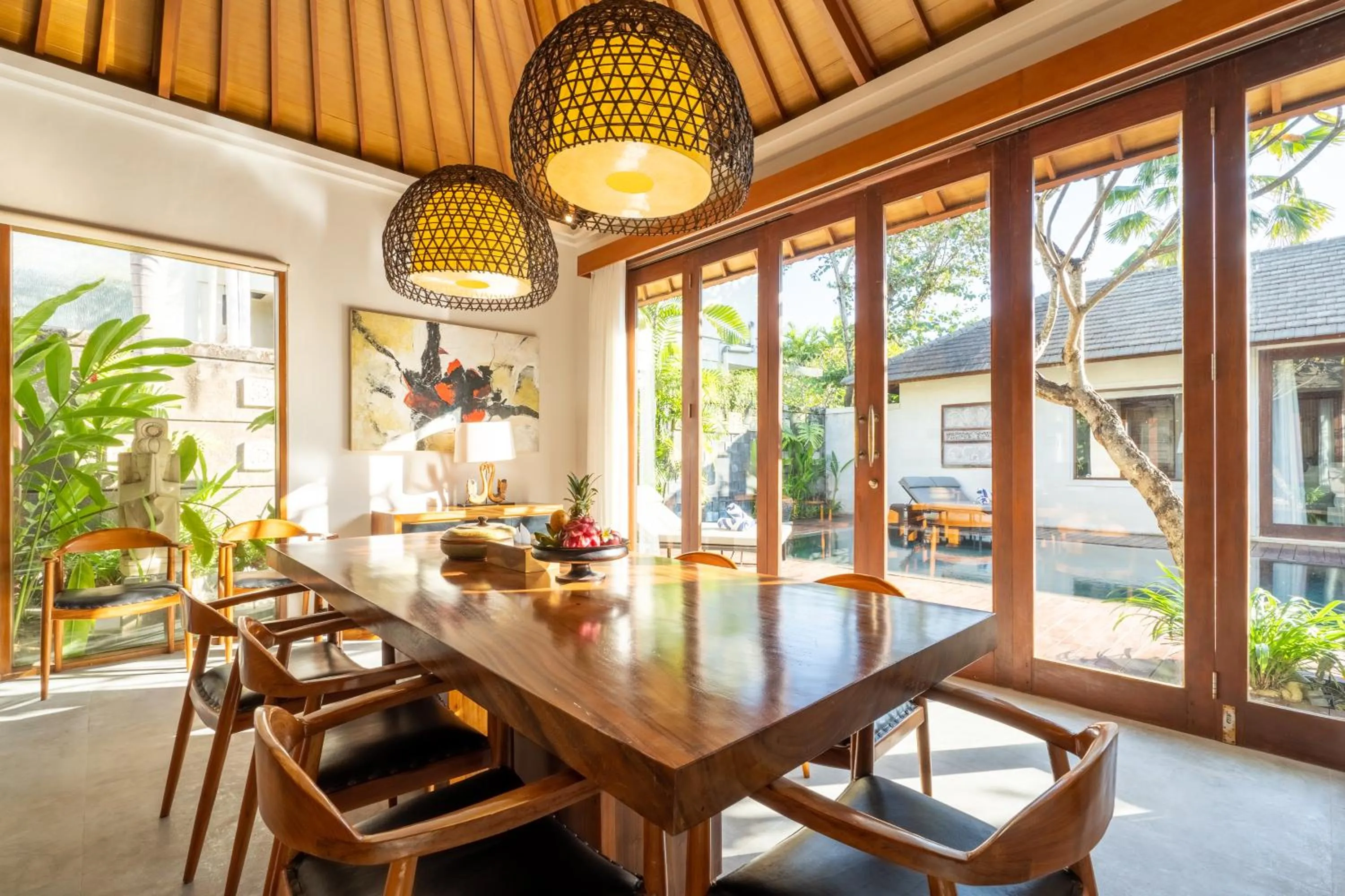 Dining area in The Akasha Seminyak Bali Luxury Villas