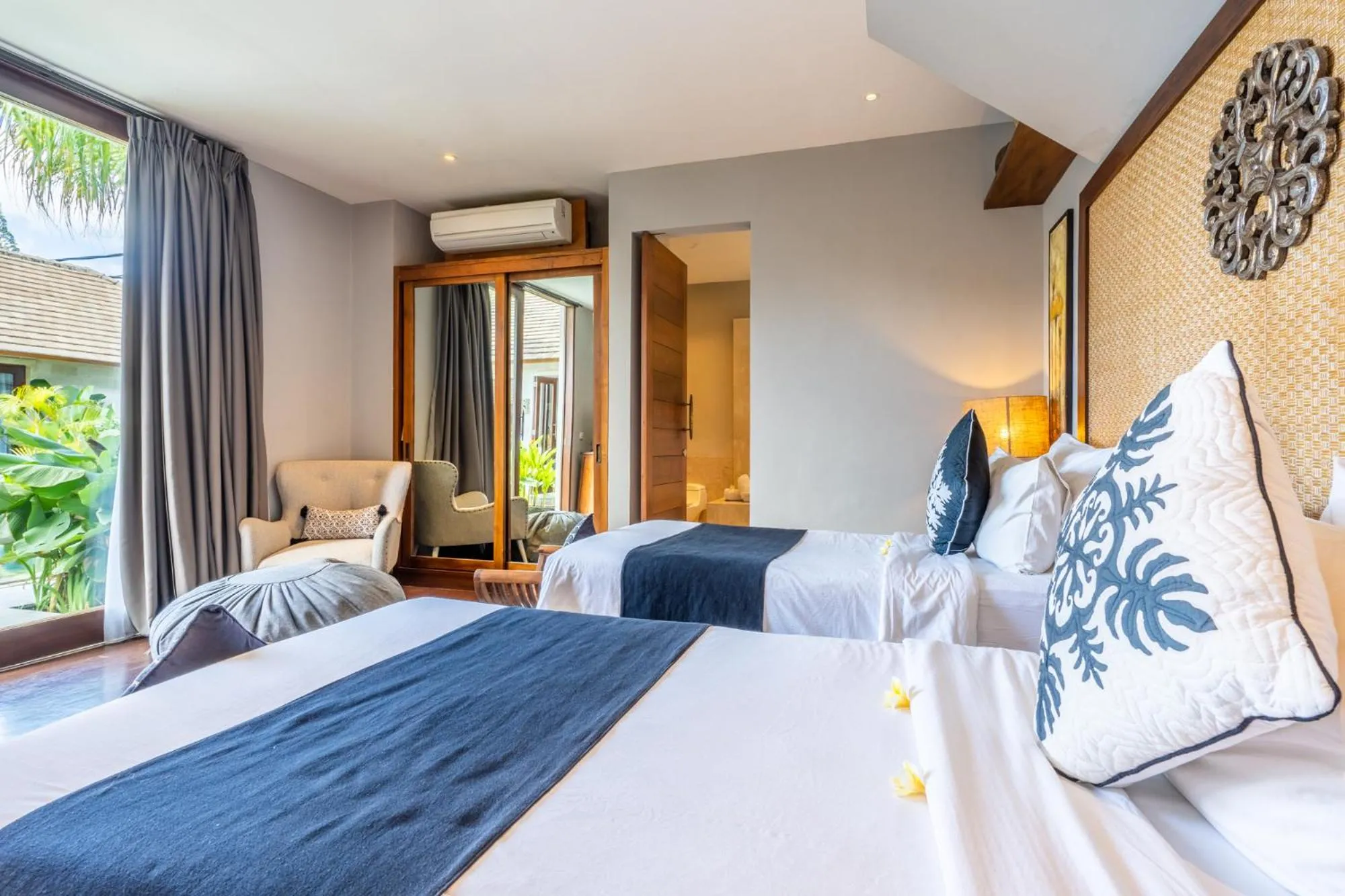 Decorative detail, Bed in The Akasha Seminyak Bali Luxury Villas