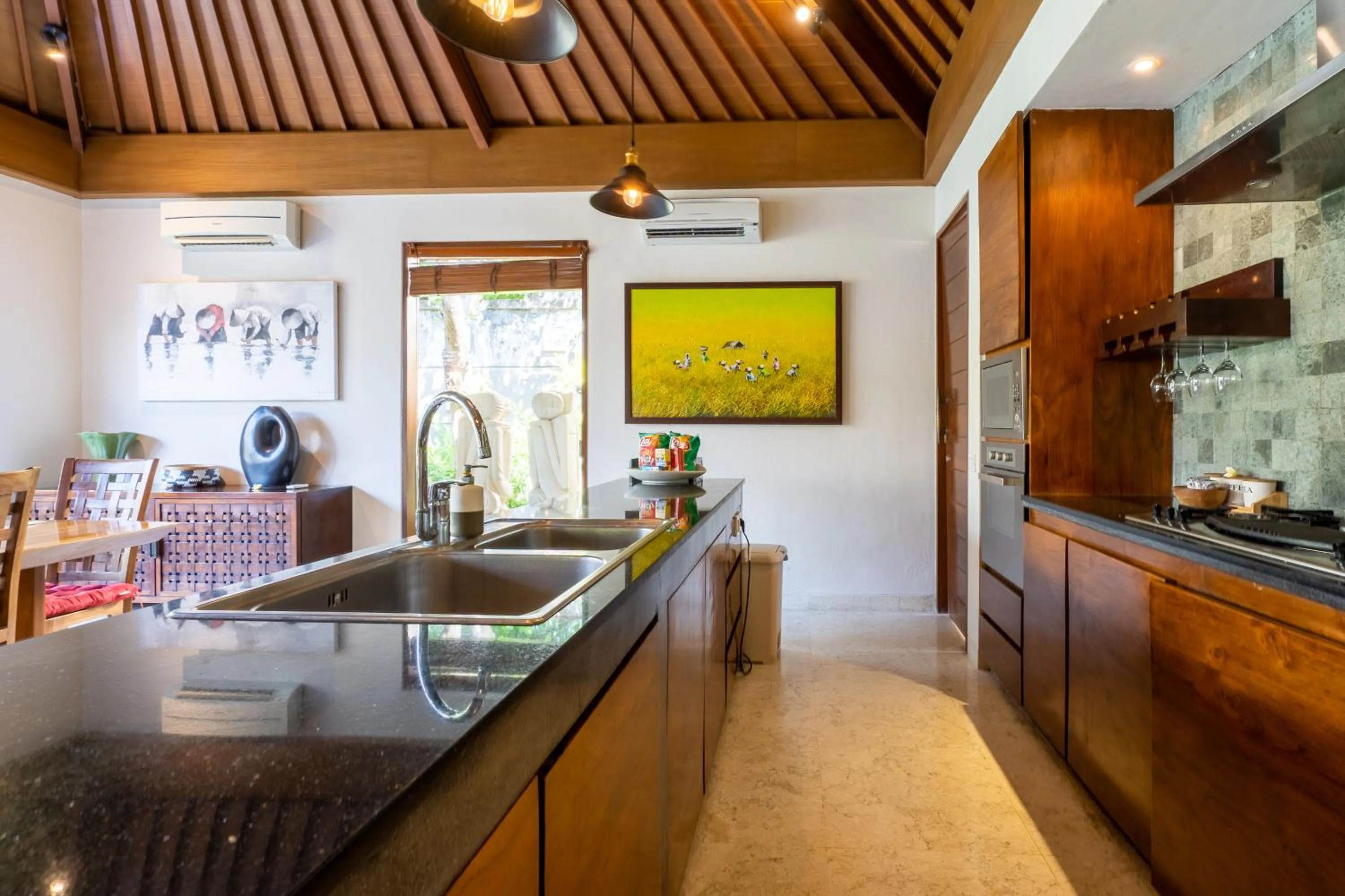 Kitchen or kitchenette in The Akasha Seminyak Bali Luxury Villas