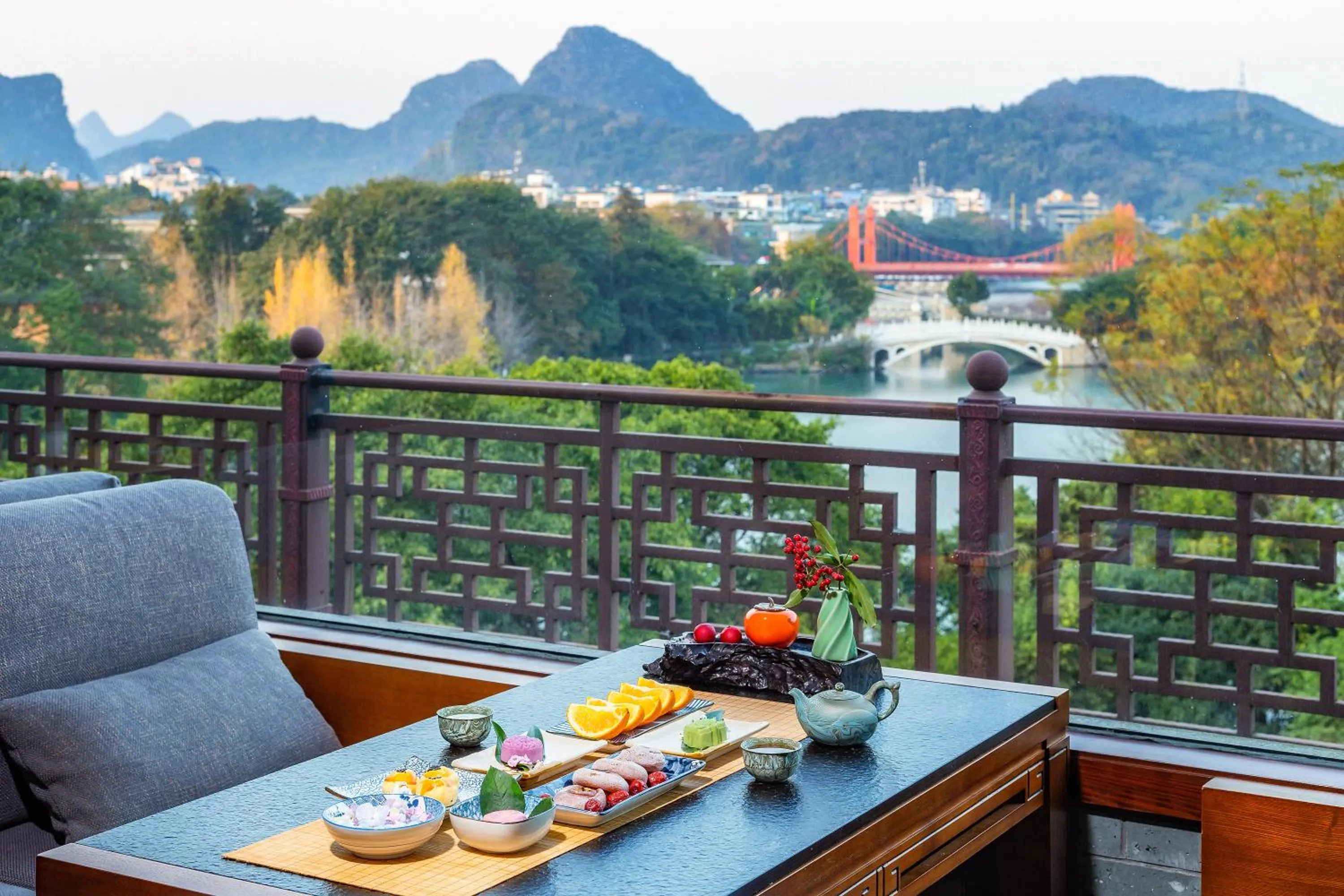 Dining area in Aroma Tea House