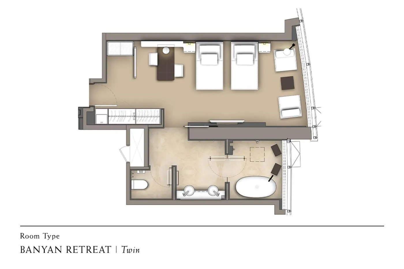 Floor plan in Banyan Tree Kuala Lumpur