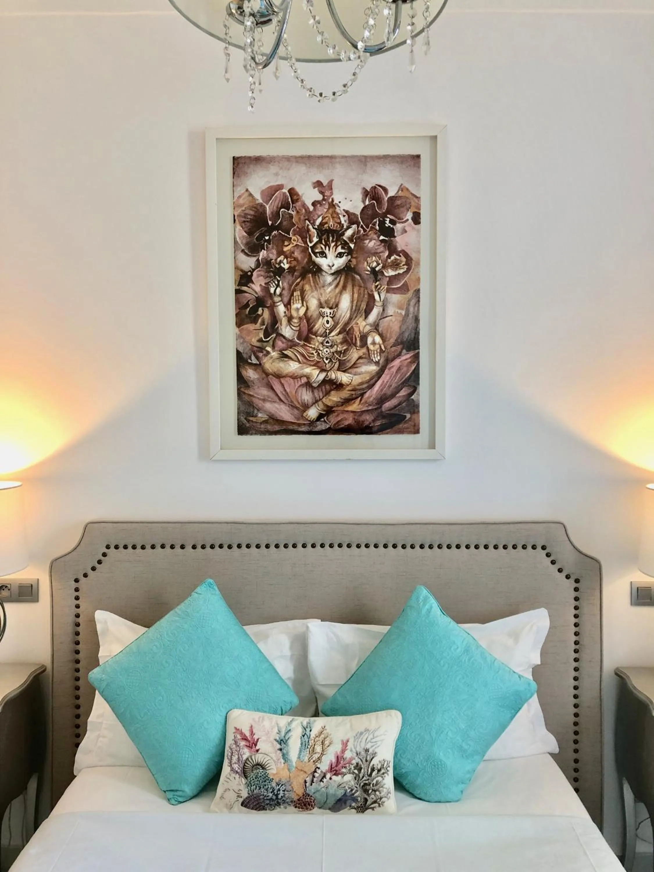 Decorative detail, Bed in Hotel Normandy