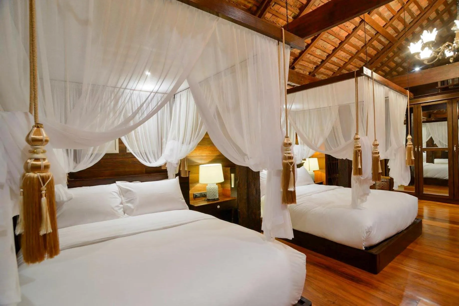 Bed in Chantra Khiri Chalet Chiang Mai