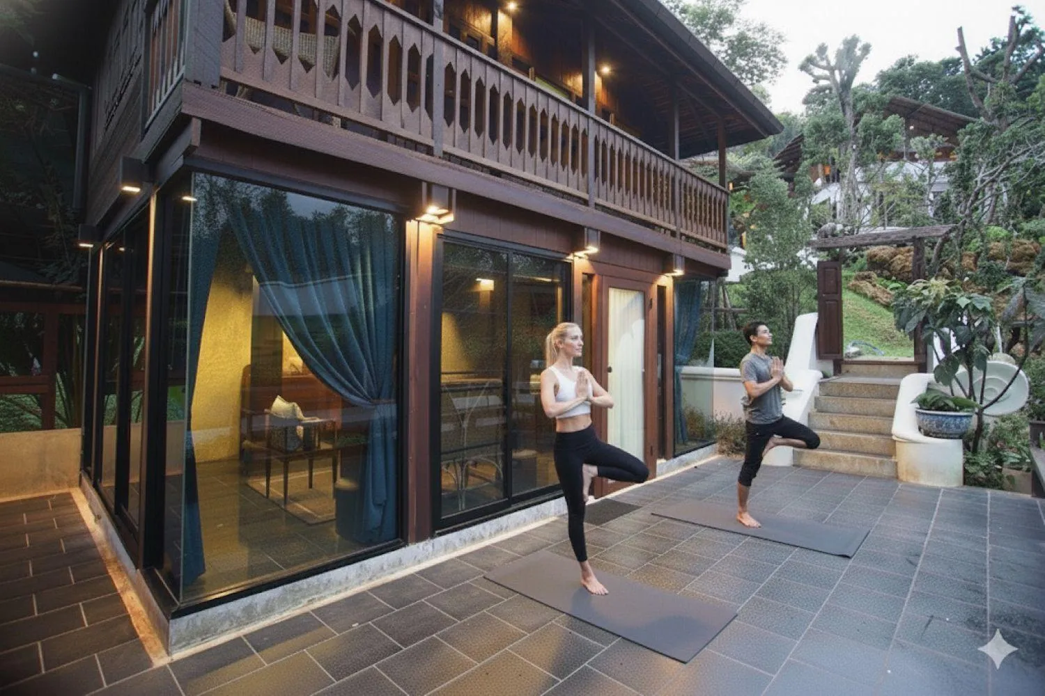 Balcony/Terrace in Chantra Khiri Chalet Chiang Mai