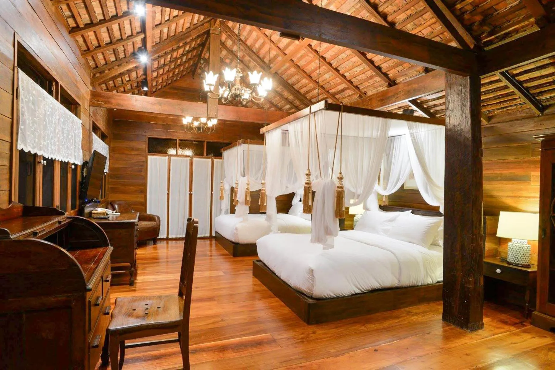 Bed in Chantra Khiri Chalet Chiang Mai