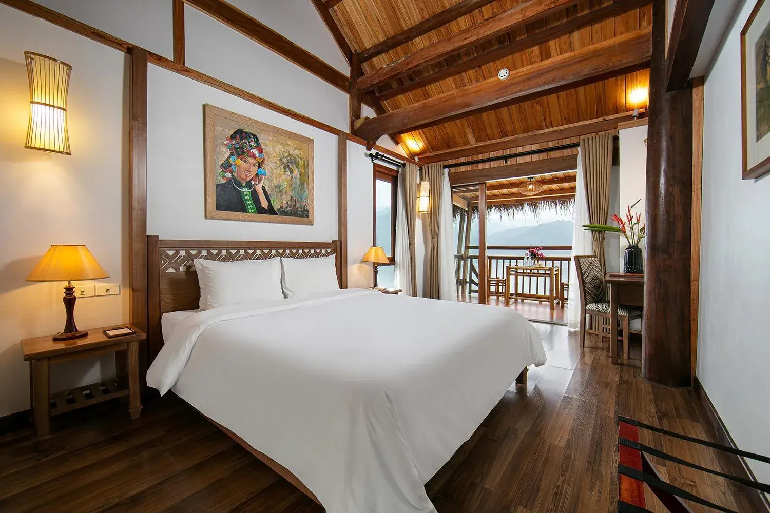 Deluxe Double Room in Mai Chau Hideaway Lake Resort Deluxe Double Room in Mai Chau Hideaway Lake Resort