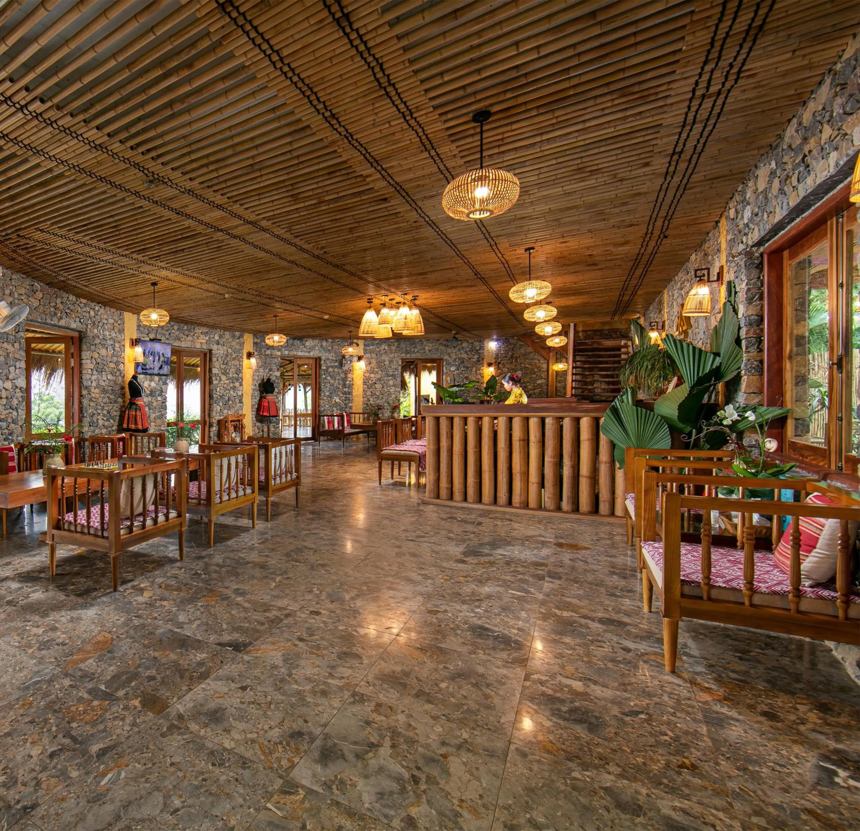 Lobby or reception in Mai Chau Hideaway Lake Resort