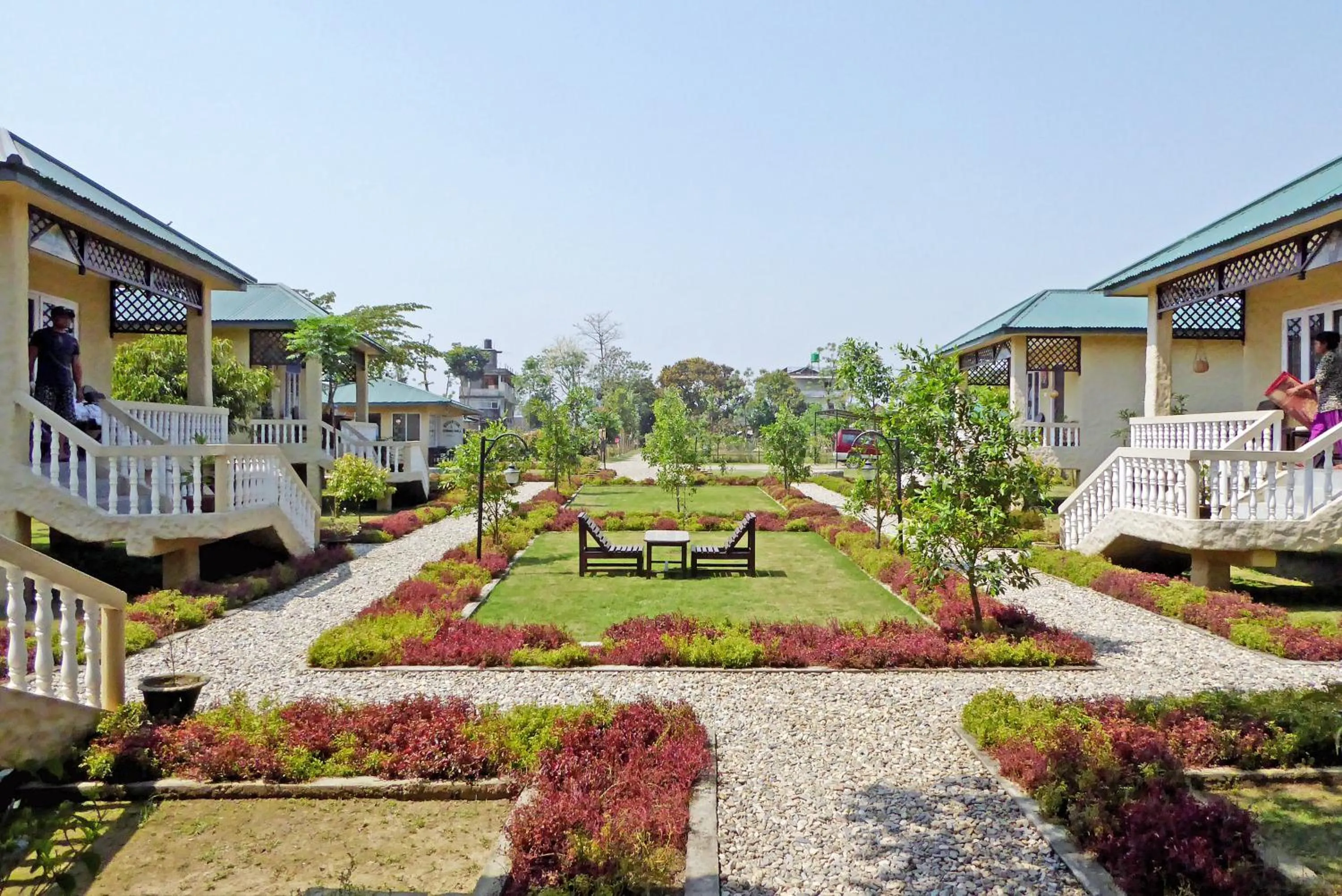 Garden view in Tharu Mahal