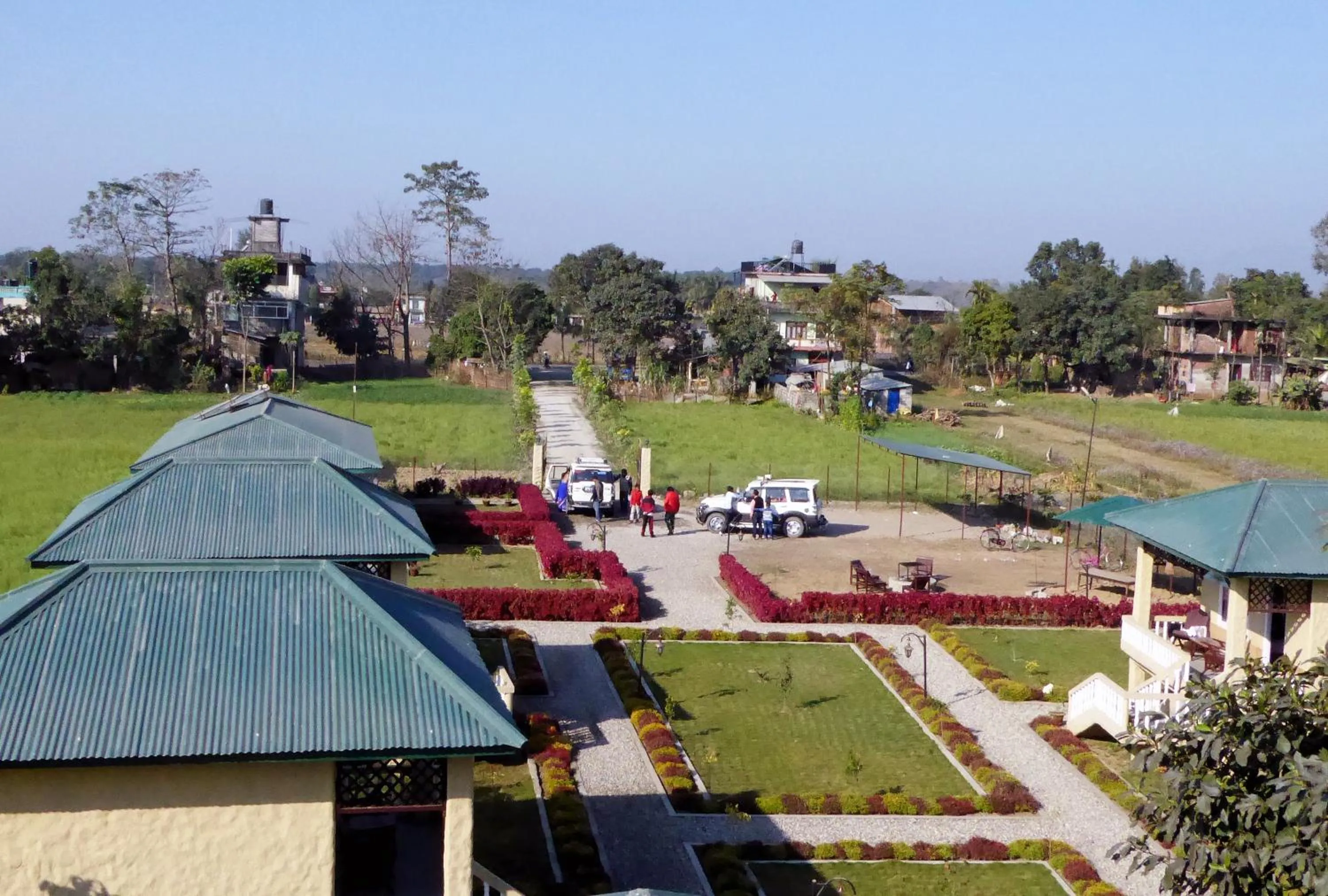 Garden view in Tharu Mahal