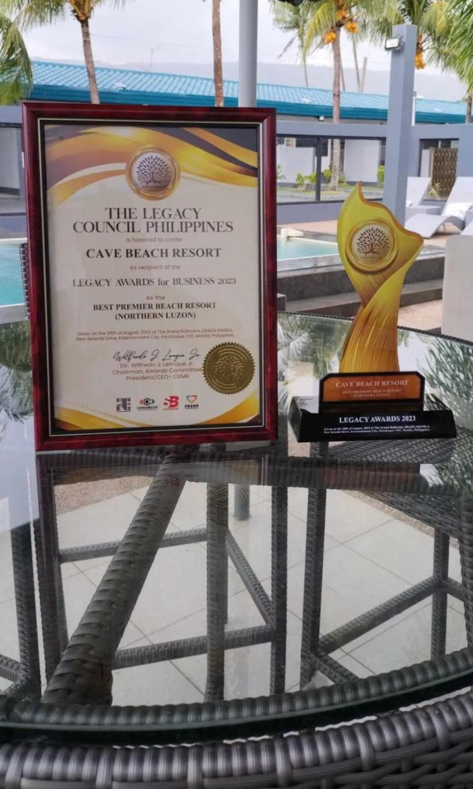 Certificate/Award in Cave Beach Resort - Boutique Accomodation