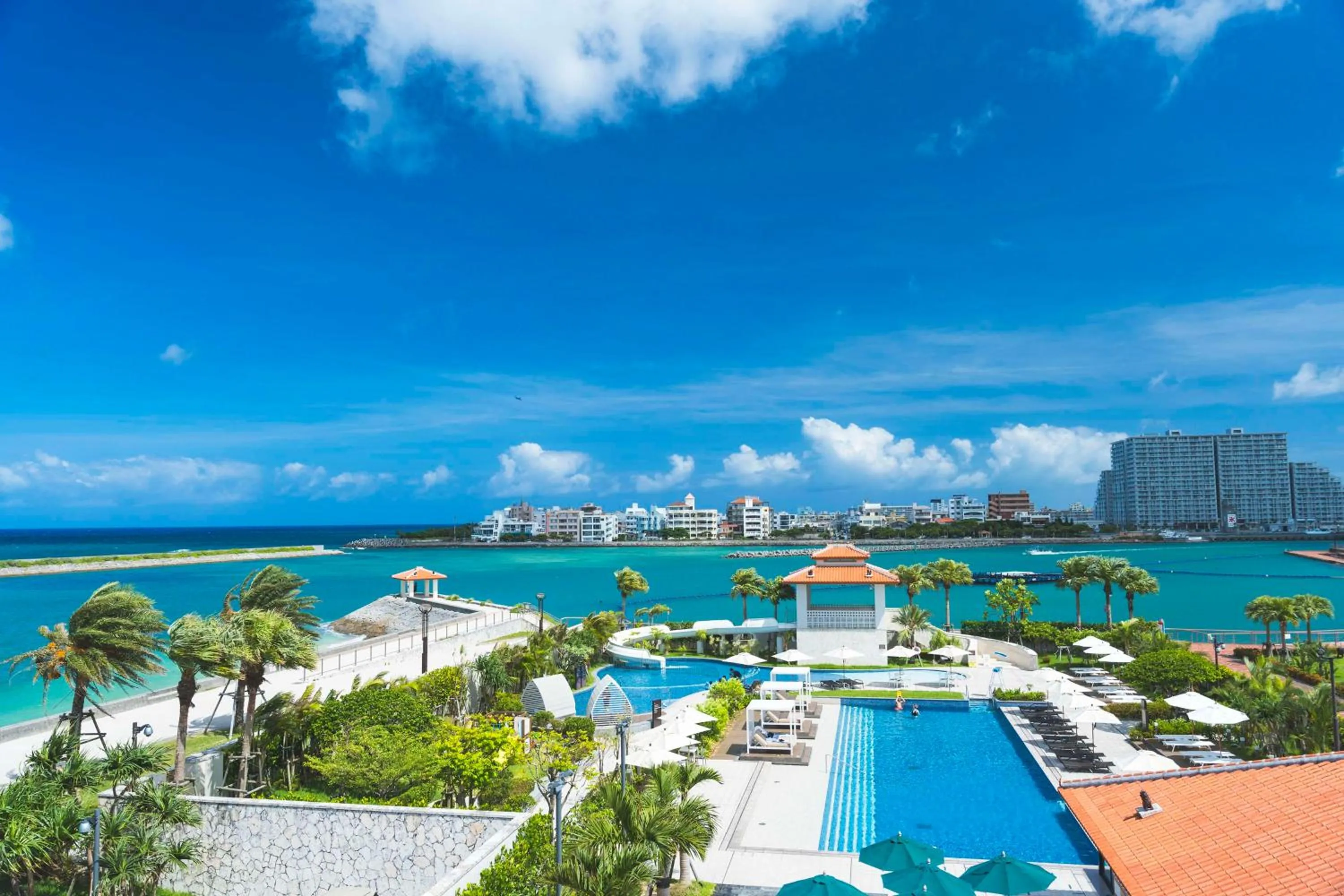 Pool view in DoubleTree by Hilton Okinawa Chatan Resort