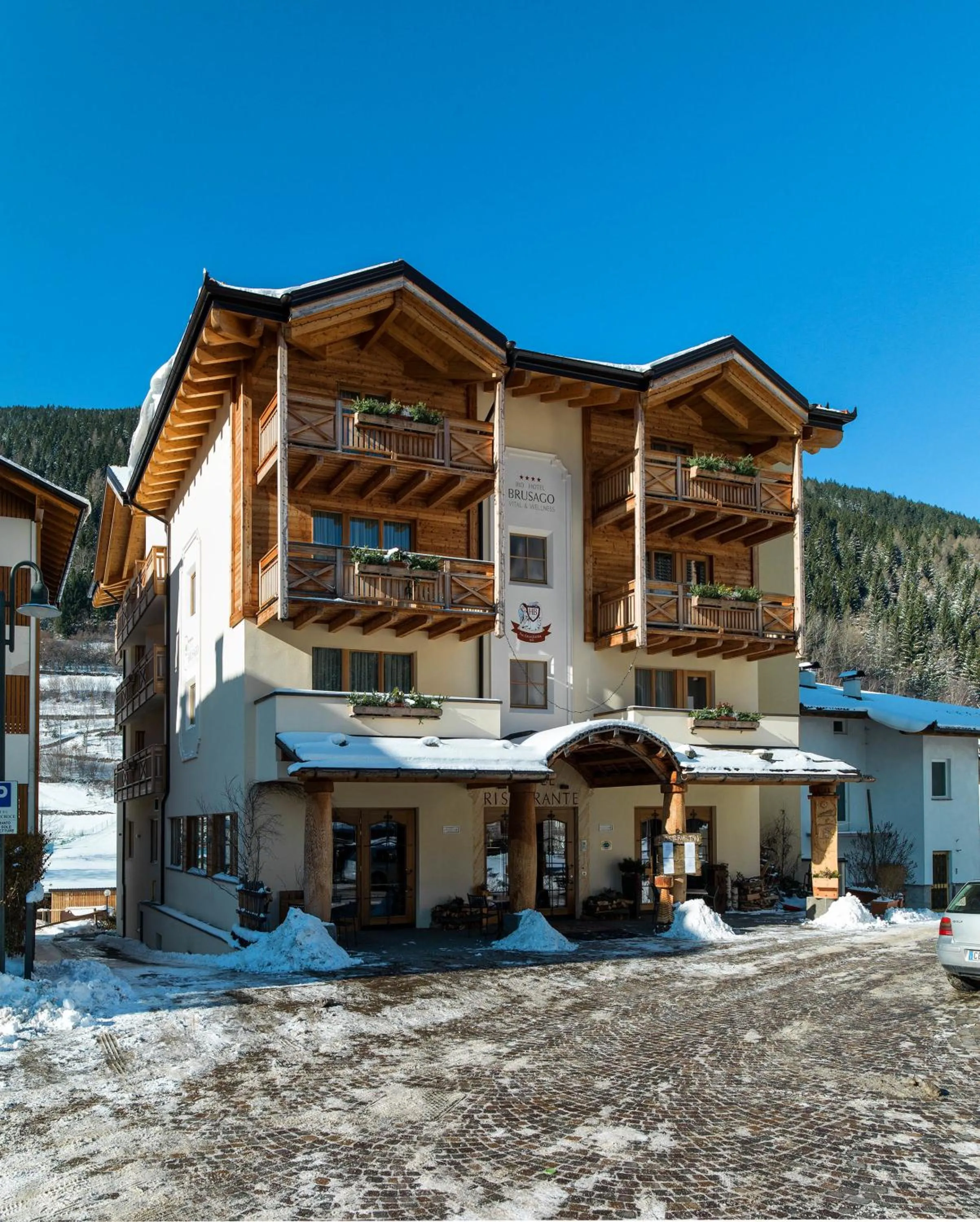 Facade/entrance in Bio Hotel Brusago Vital & Wellness