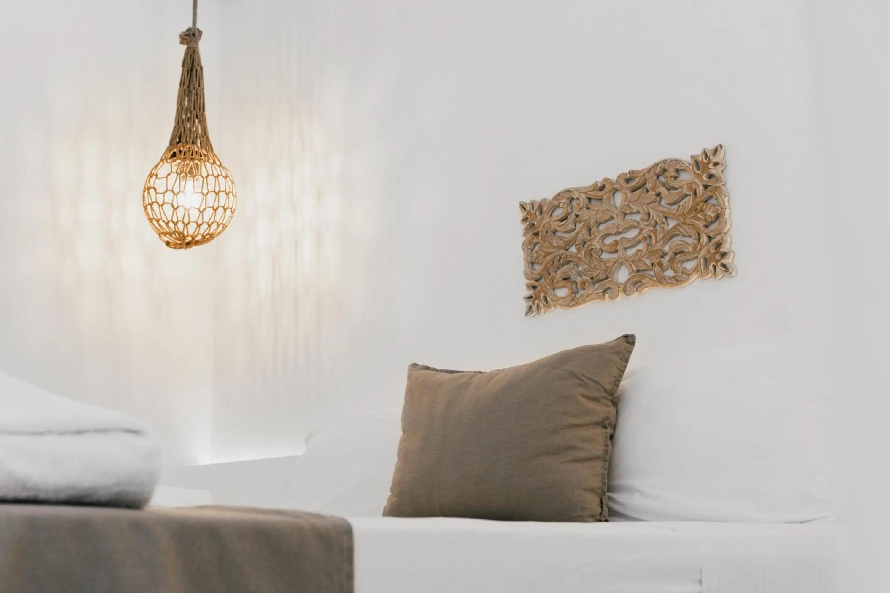 Bed in Mr and Mrs White Corfu Couples Retreat Adults Only