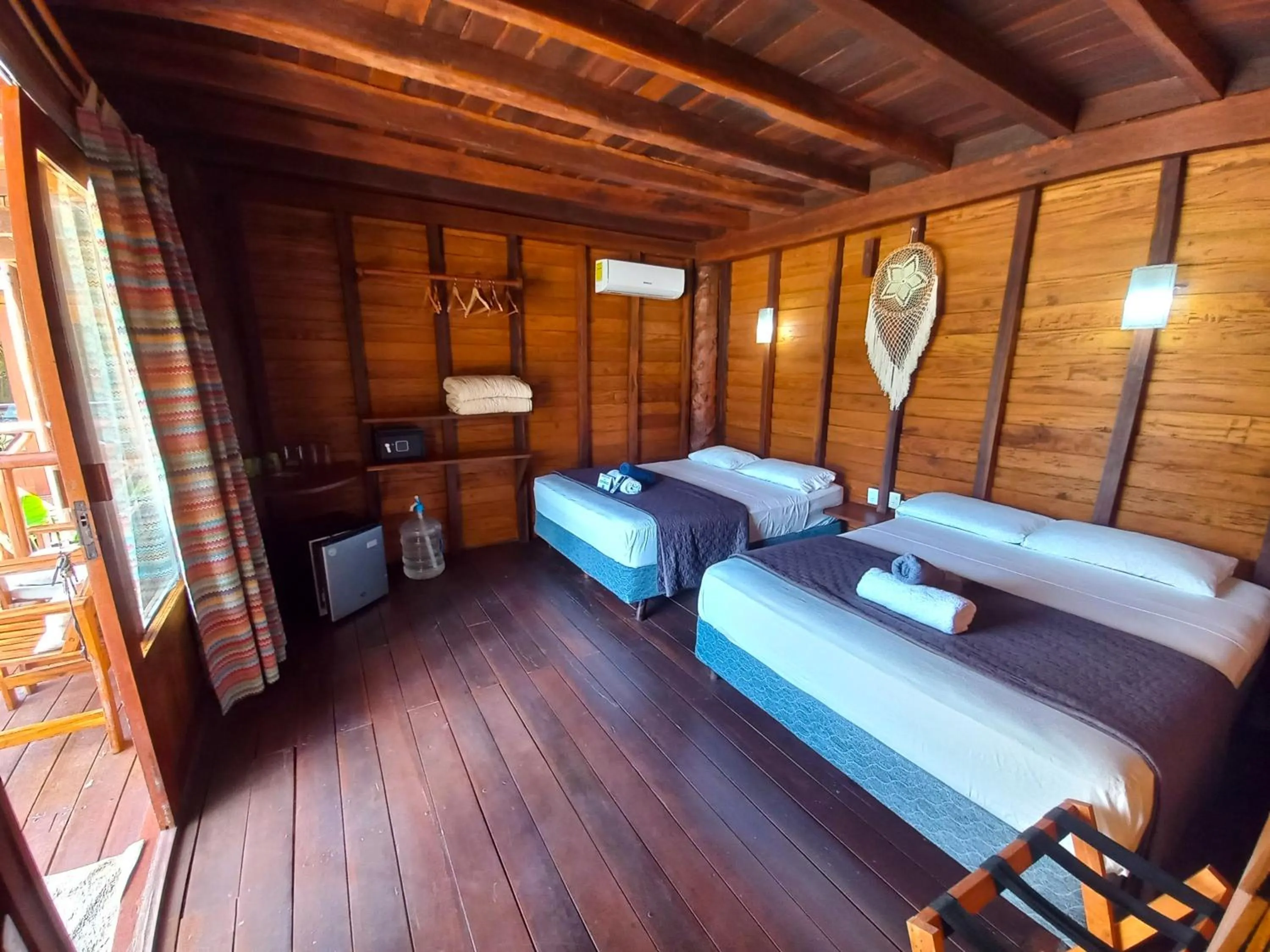 Bed in Palmeras de Mahahual Cabañas