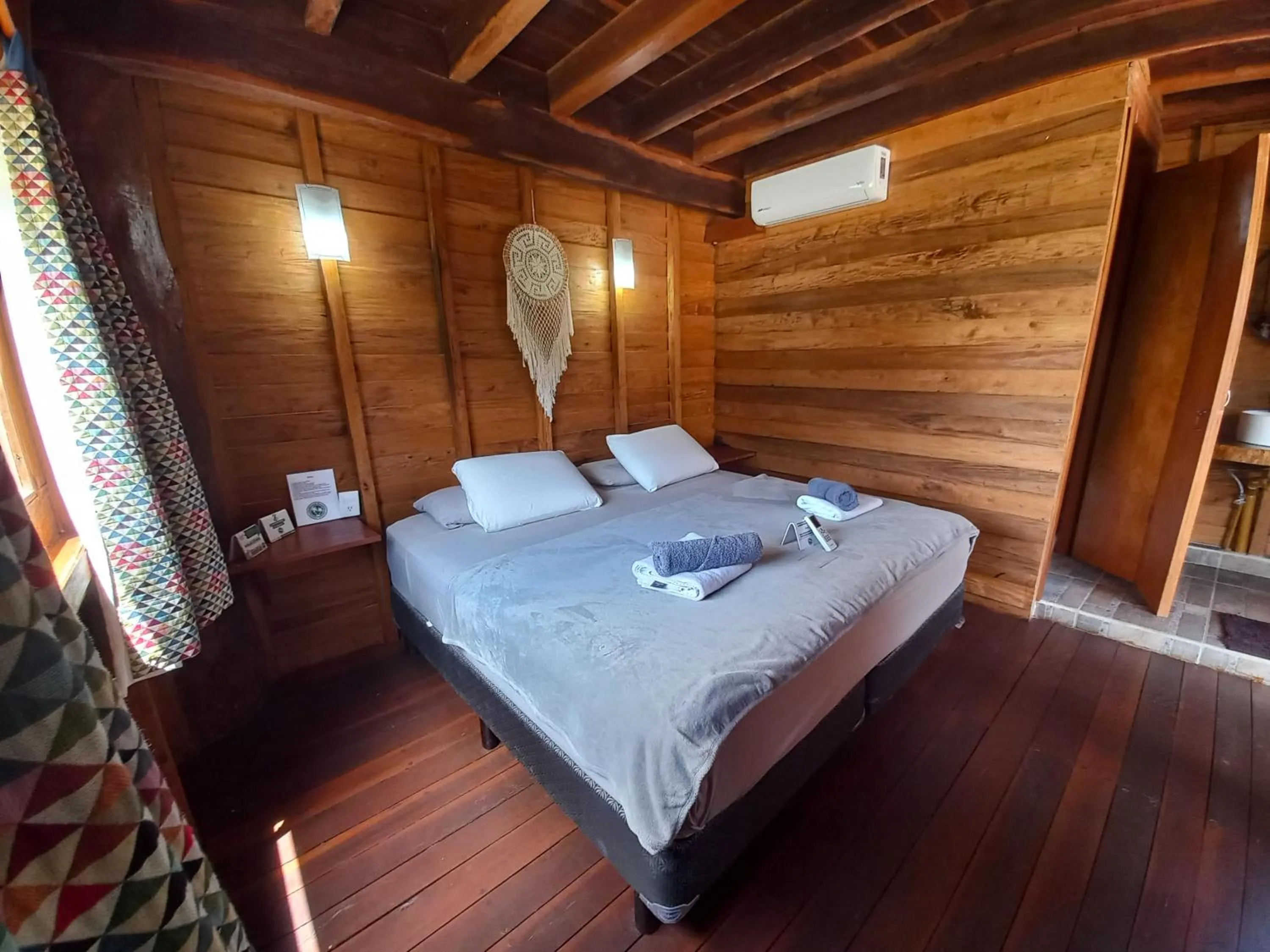 Bed in Palmeras de Mahahual Cabañas