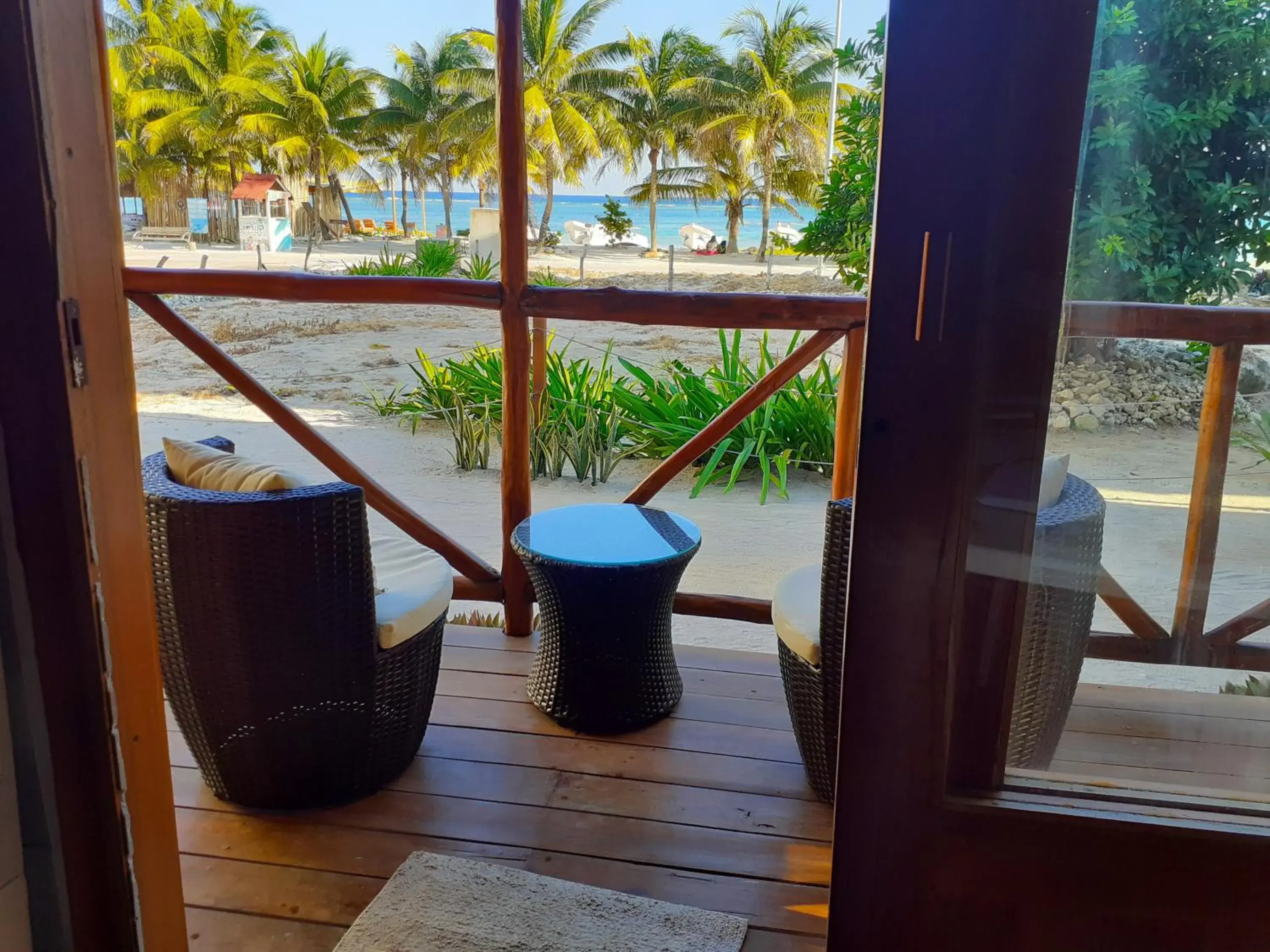 Twin Room with Sea View in Palmeras de Mahahual Cabañas Twin Room with Sea View in Palmeras de Mahahual Cabañas