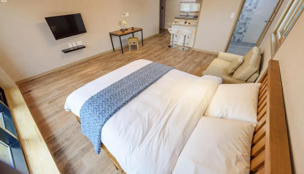 Bed in Gyeongpoen Pension