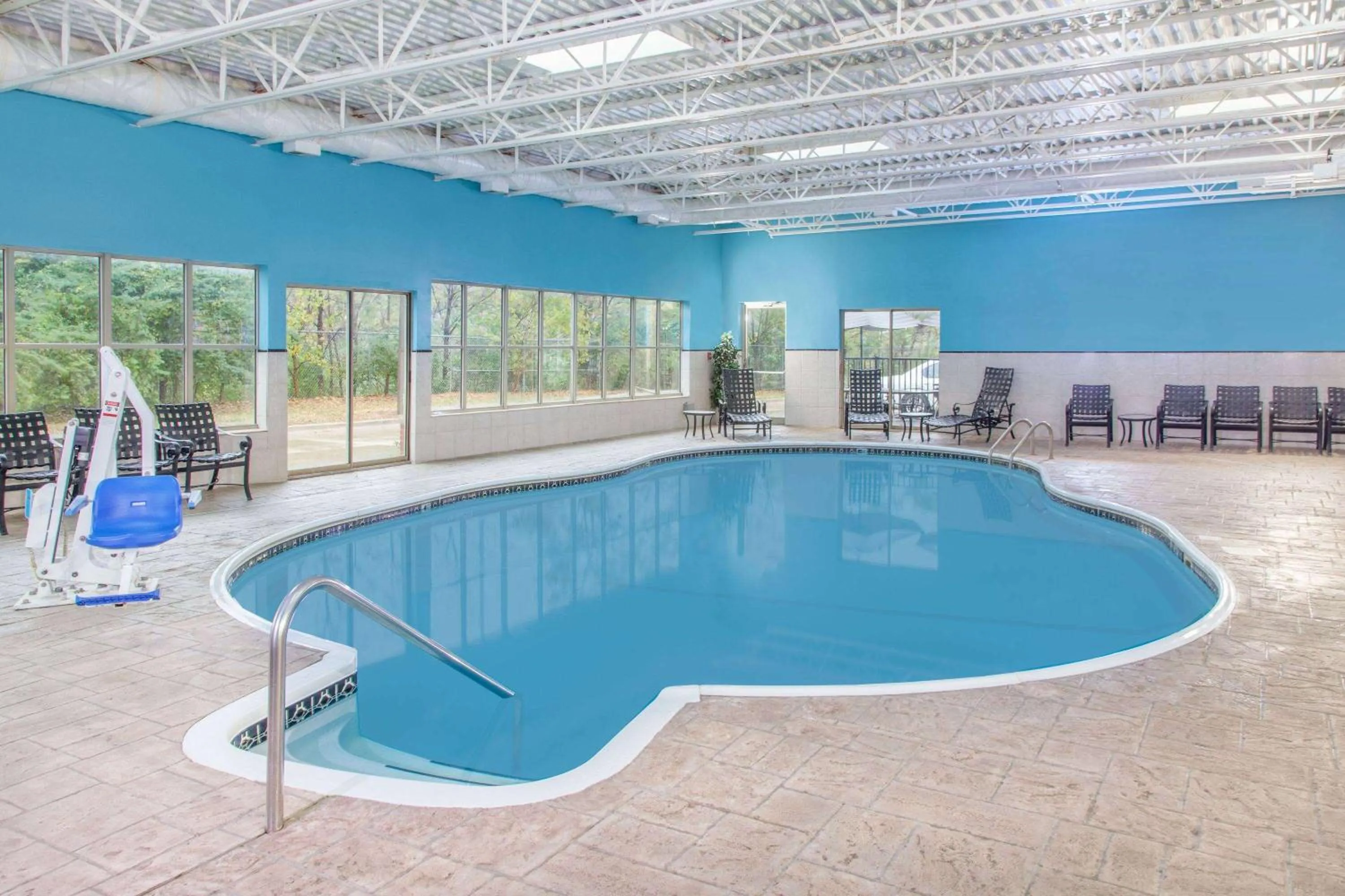 Pool view in Hawthorn Extended Stay by Wyndham Bloomington