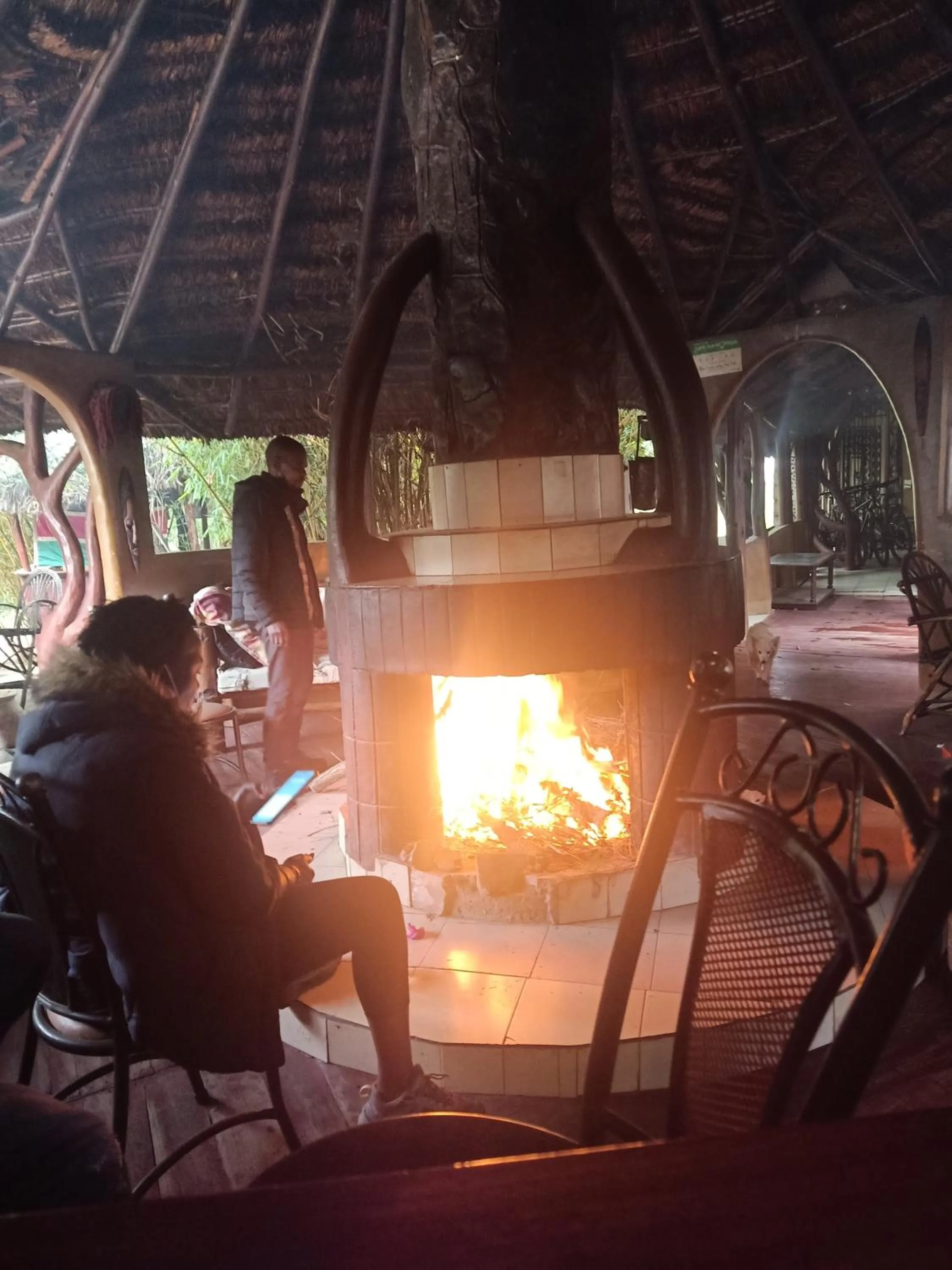 group of guests in The Great Circle Lodge