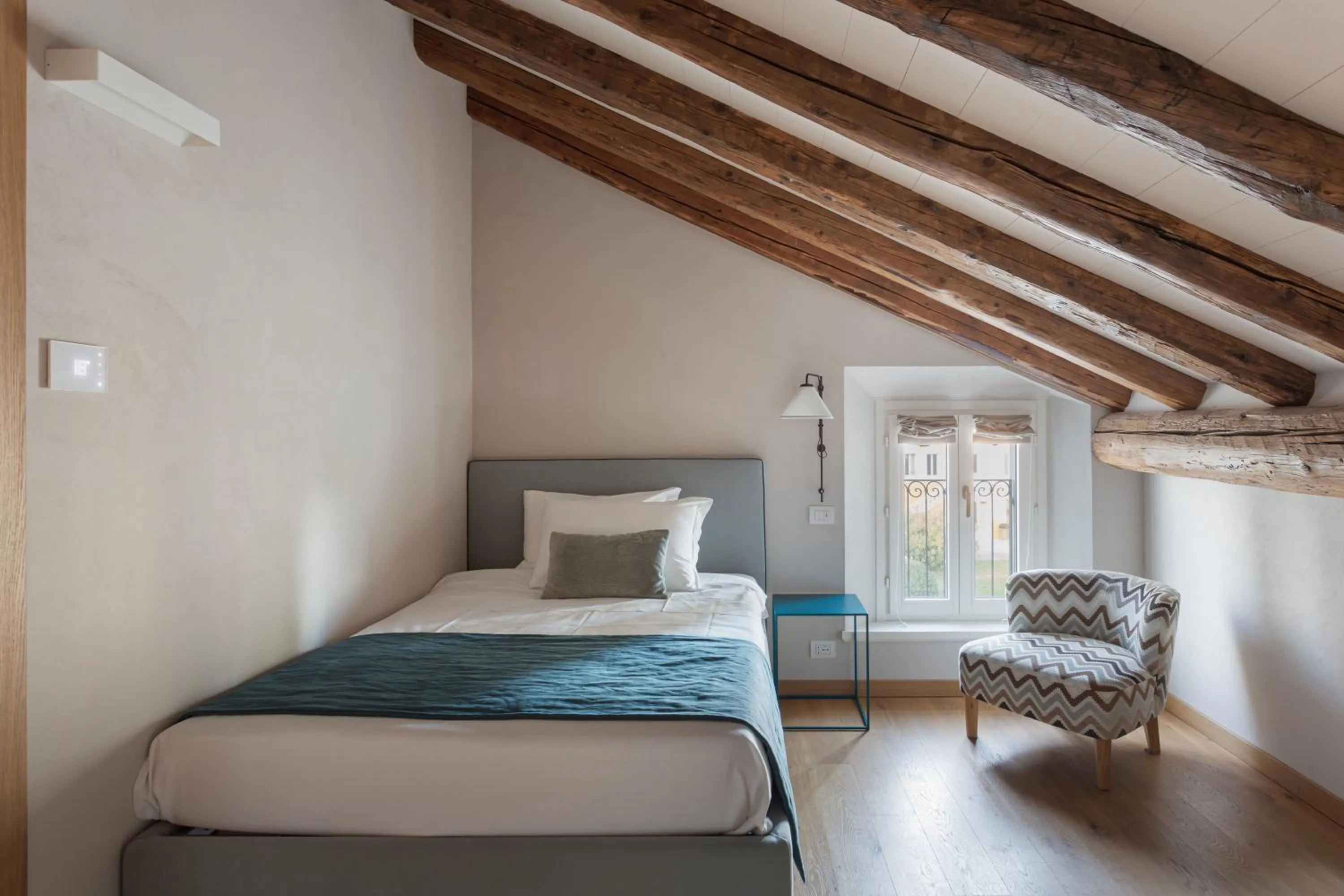 Bedroom, Bed in Relais Roncolo 1888 - Small Luxury Hotels of the World