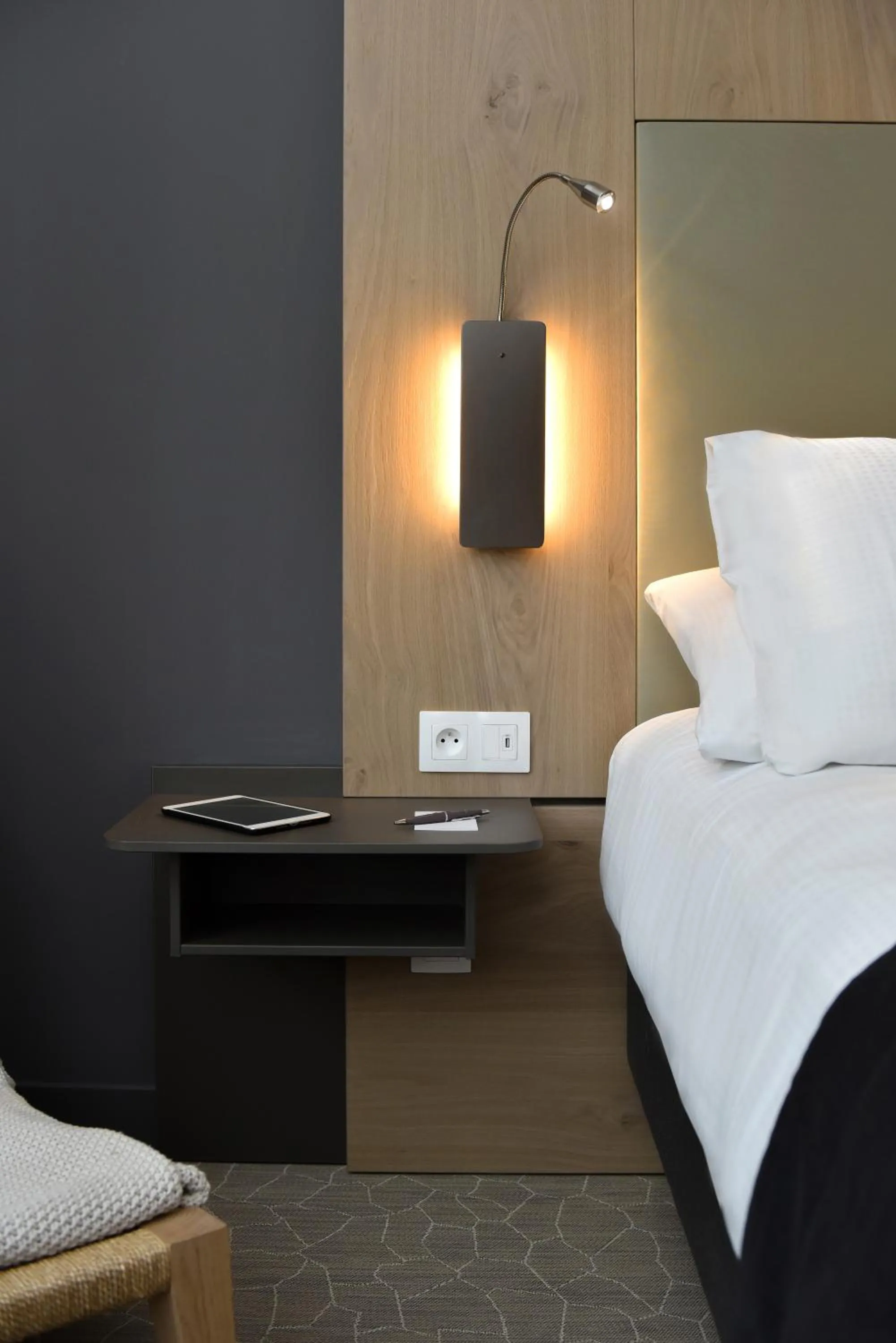 Decorative detail, Bed in Martin's Louvain-la-Neuve