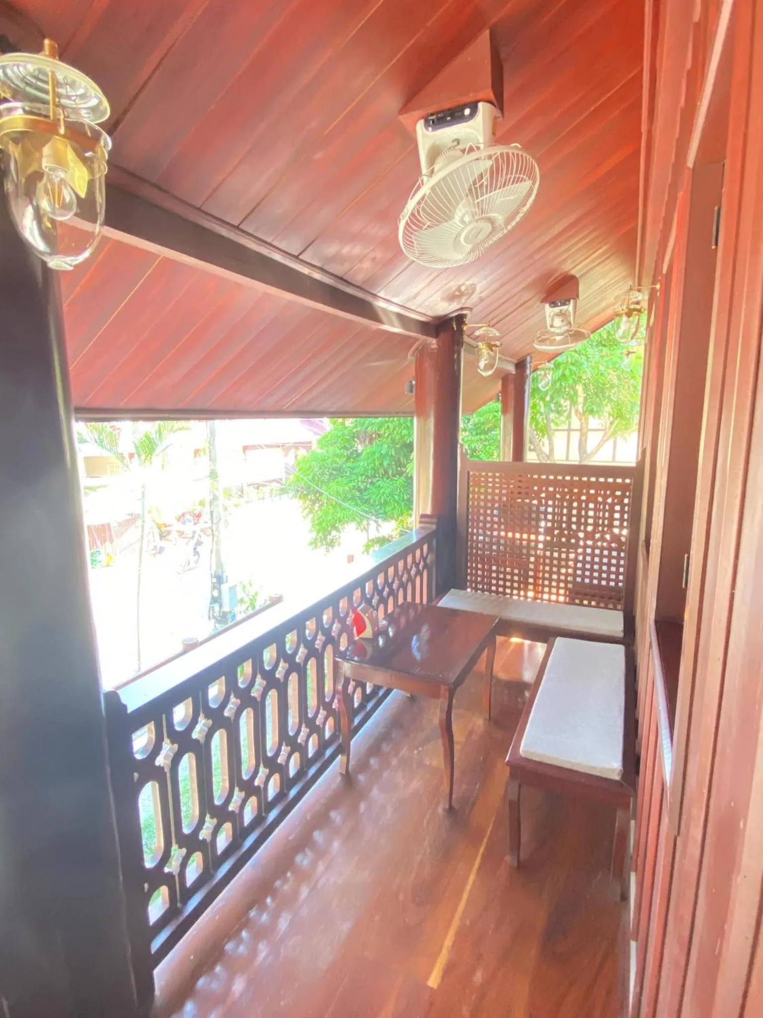 Balcony/Terrace in Luang Prabang Villa Sirikili River View