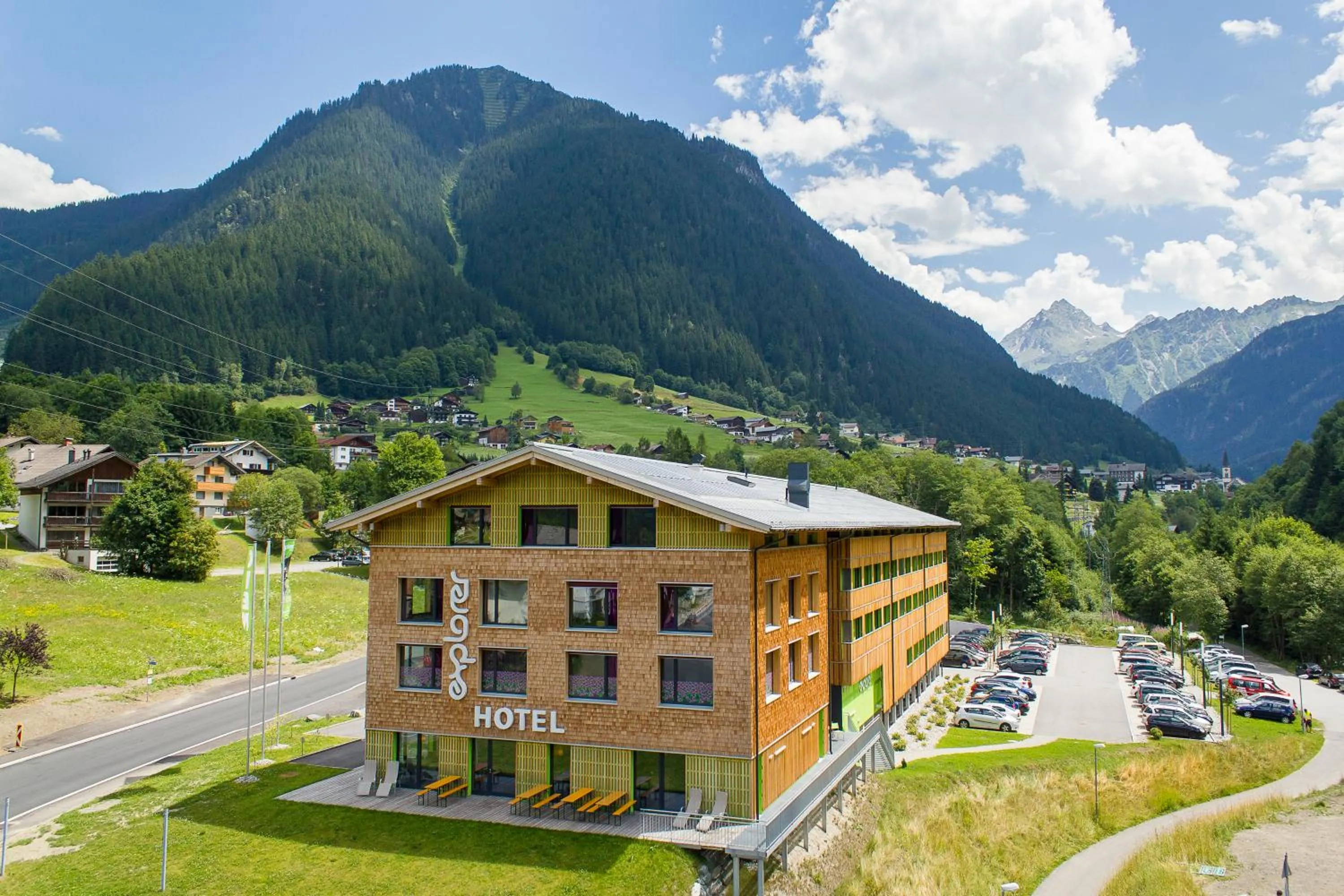Property building in Explorer Hotel Montafon