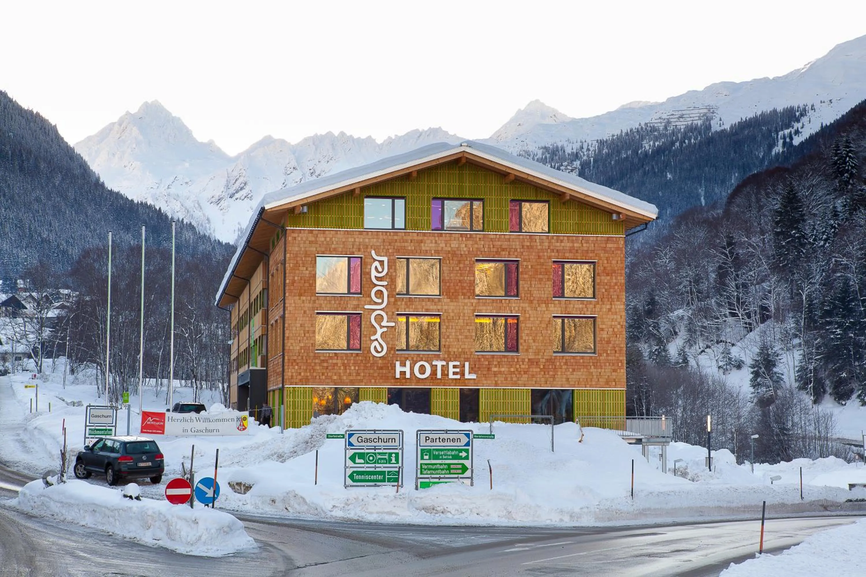 Property building in Explorer Hotel Montafon