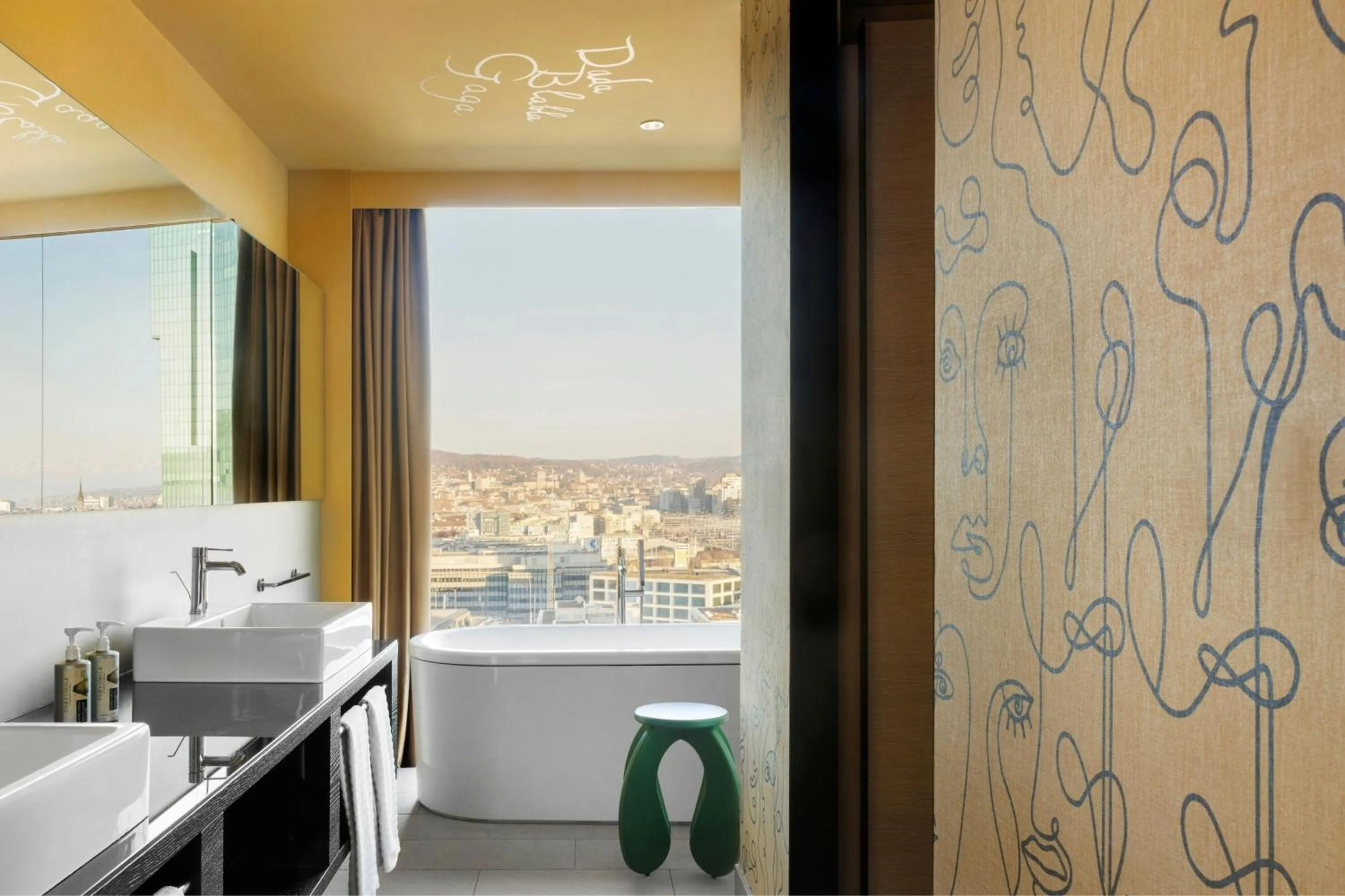 Bathroom in Renaissance Zurich Tower Hotel