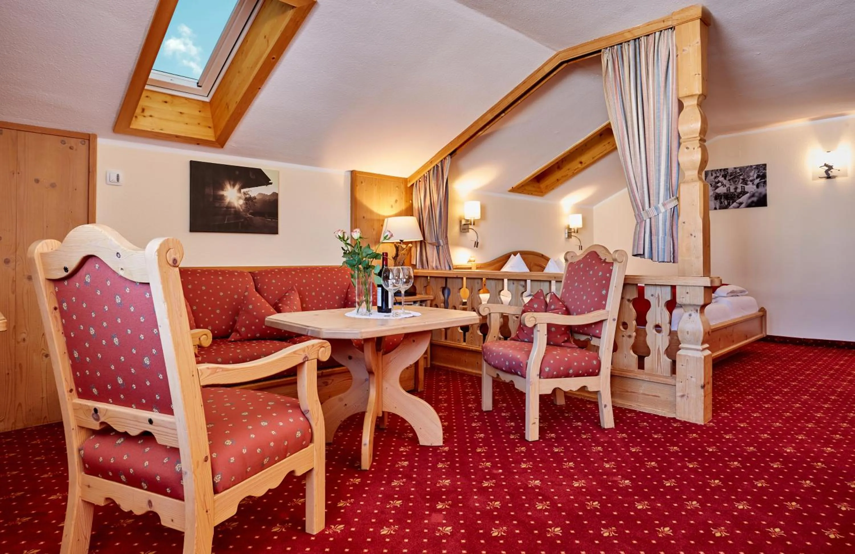 Seating area in Hotel Franziska