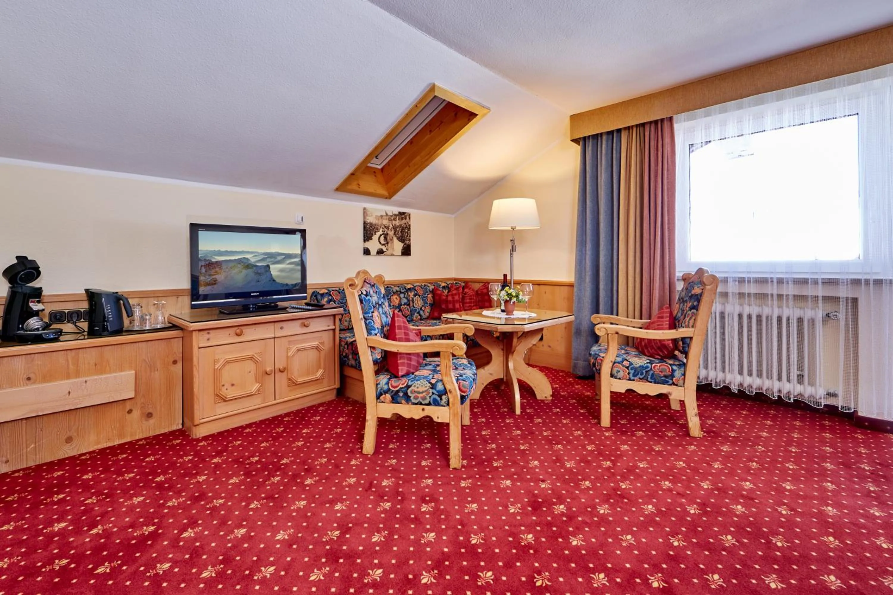 Seating area in Hotel Franziska