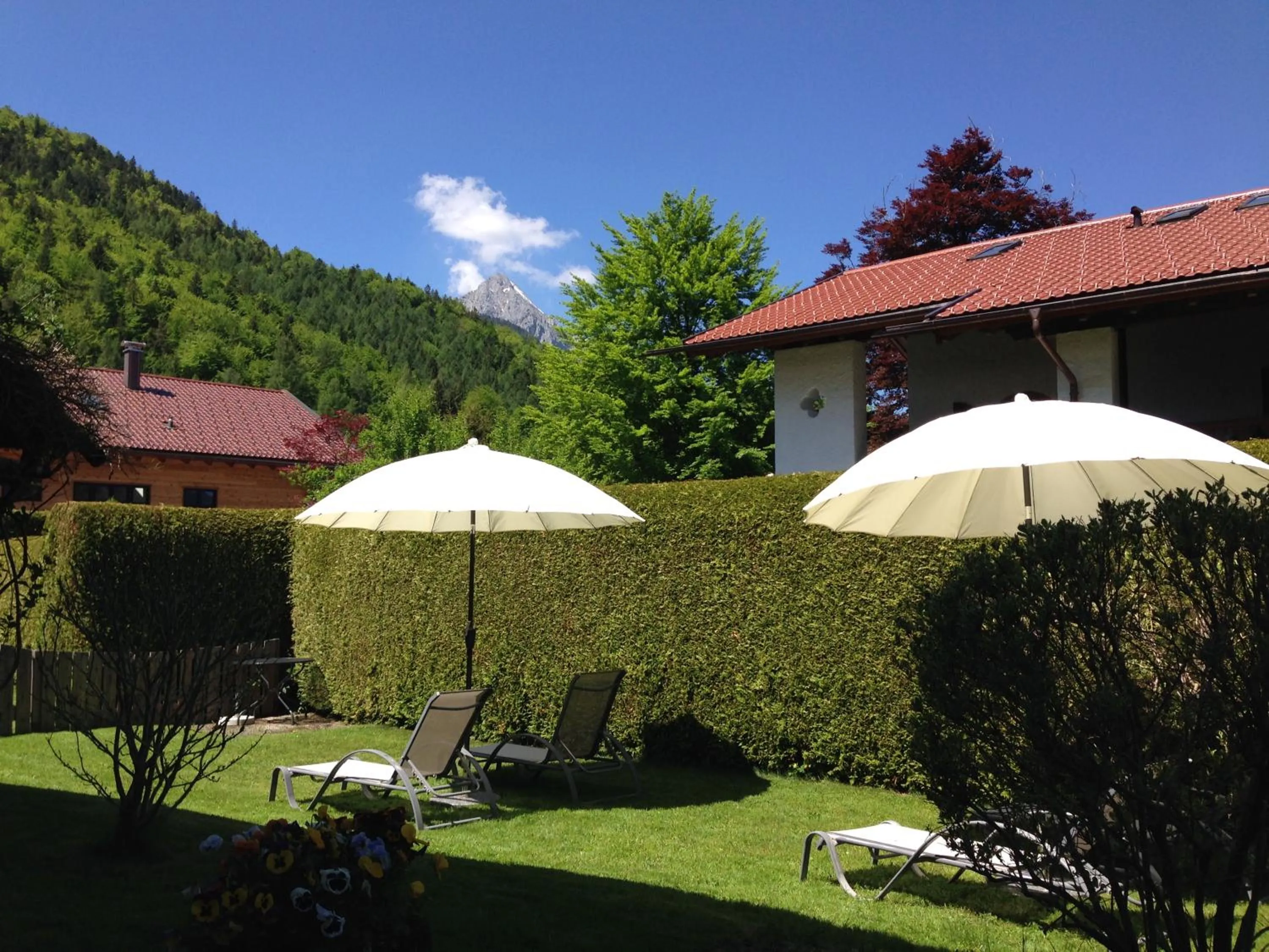 Garden view in Hotel Franziska