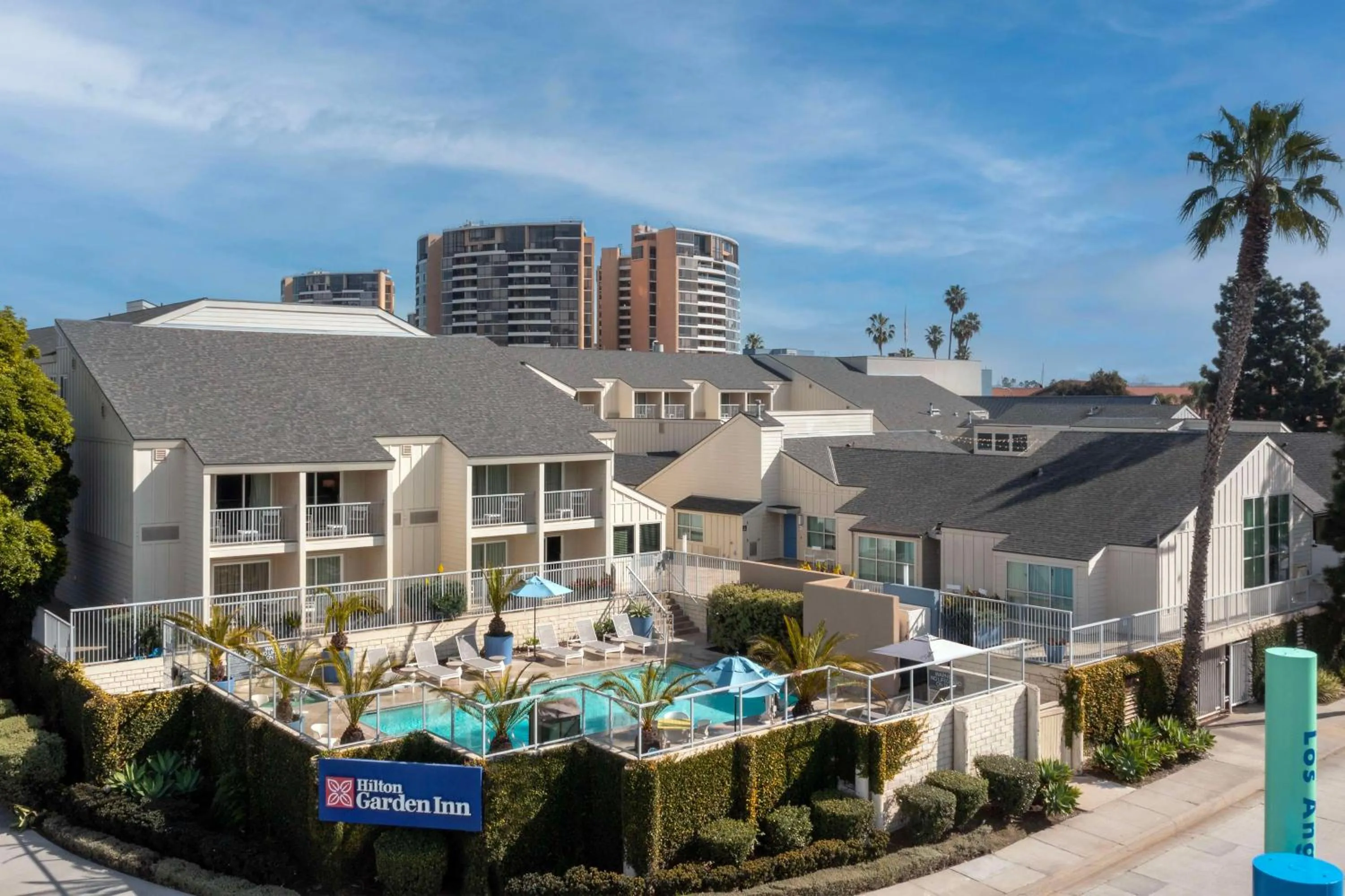 Pool view in Hilton Garden Inn Los Angeles Marina Del Rey