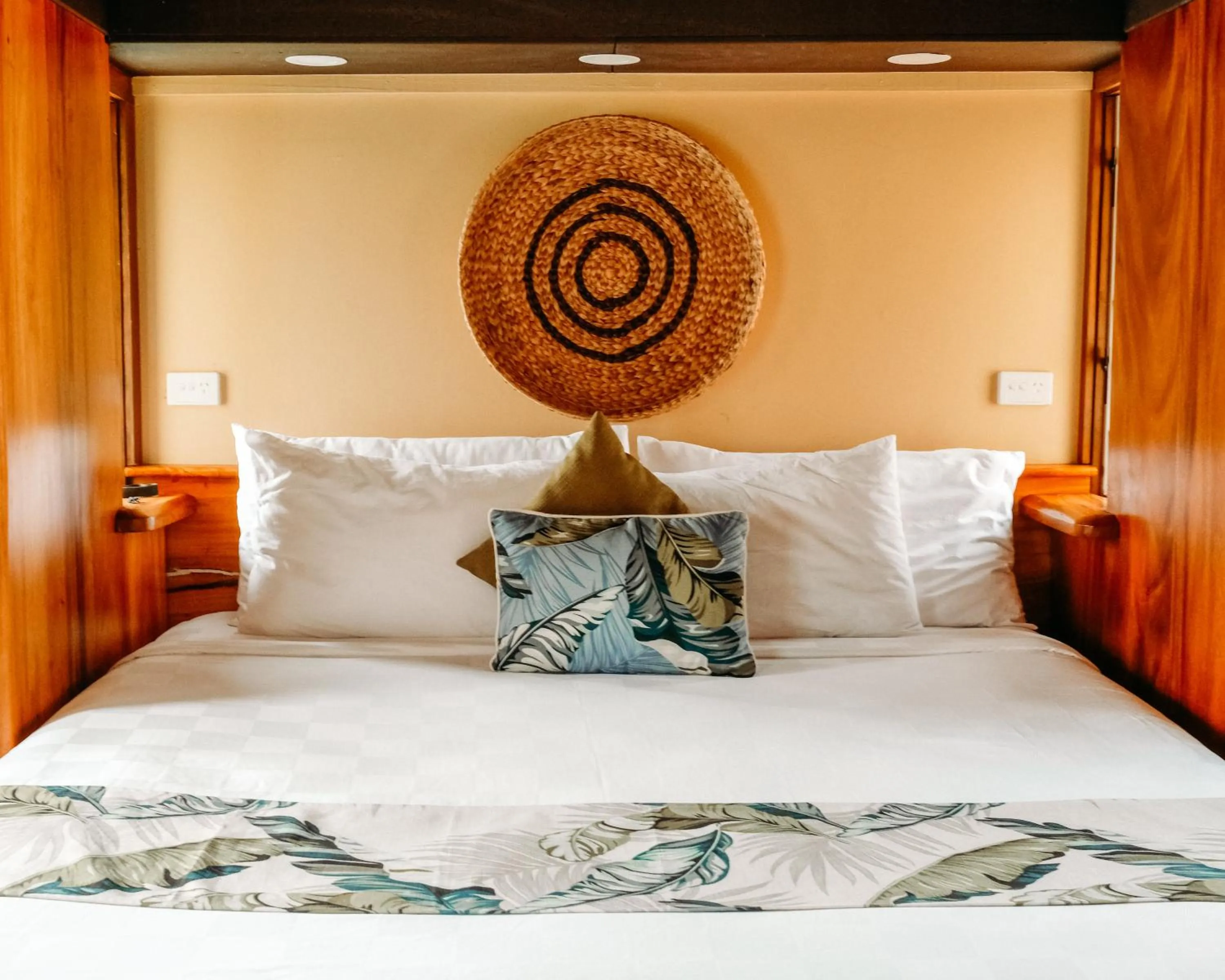 Bed in Koro Sun Resort & Rainforest Spa
