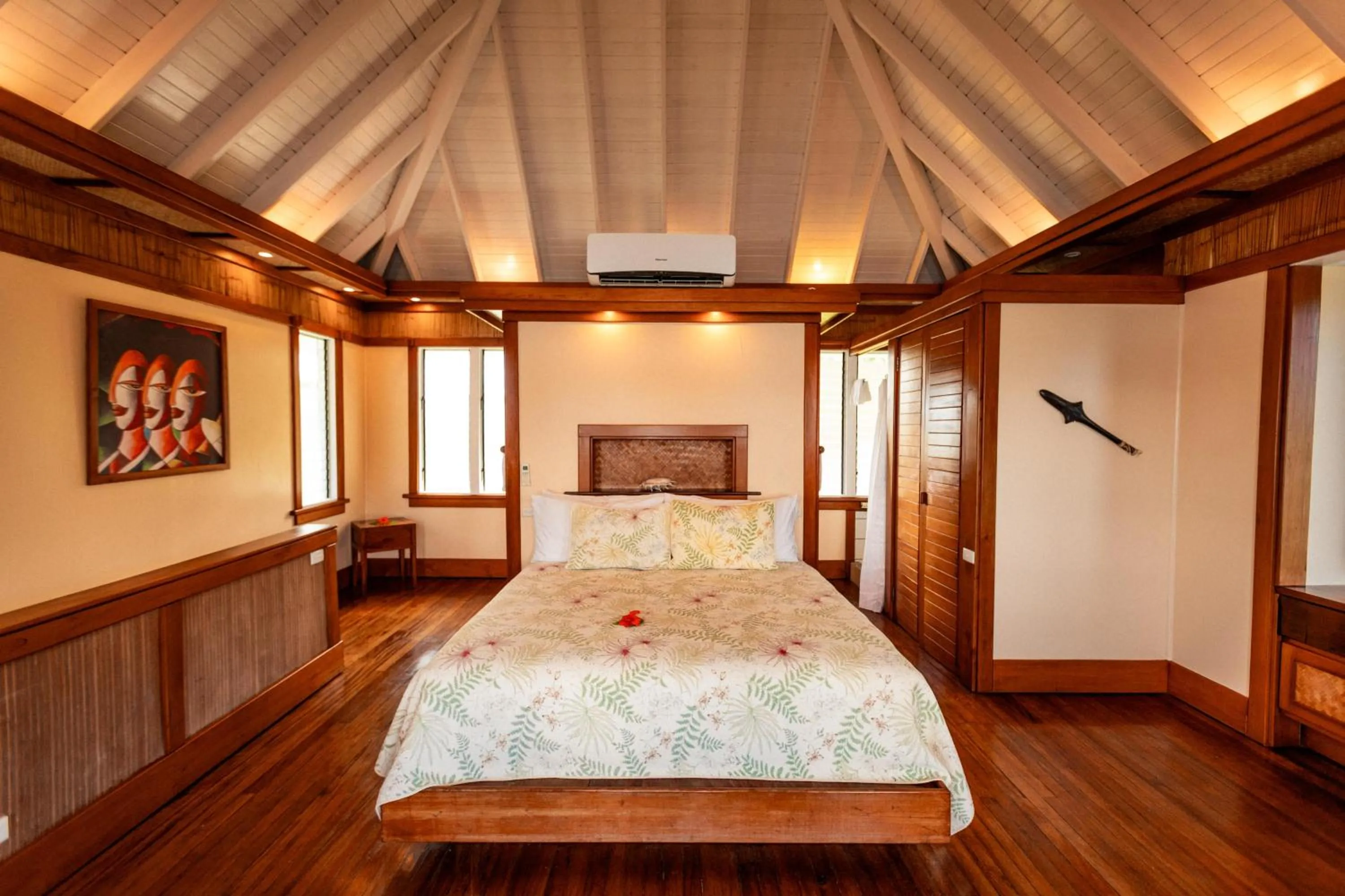 Bed in Koro Sun Resort & Rainforest Spa