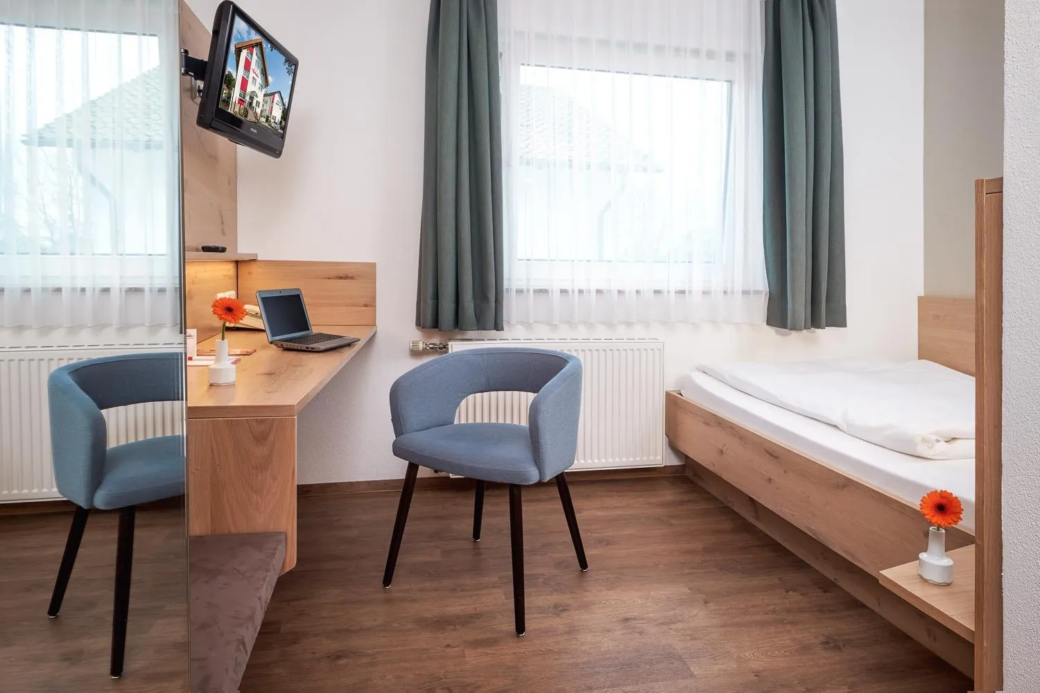 Bed in Hotel Heuboden