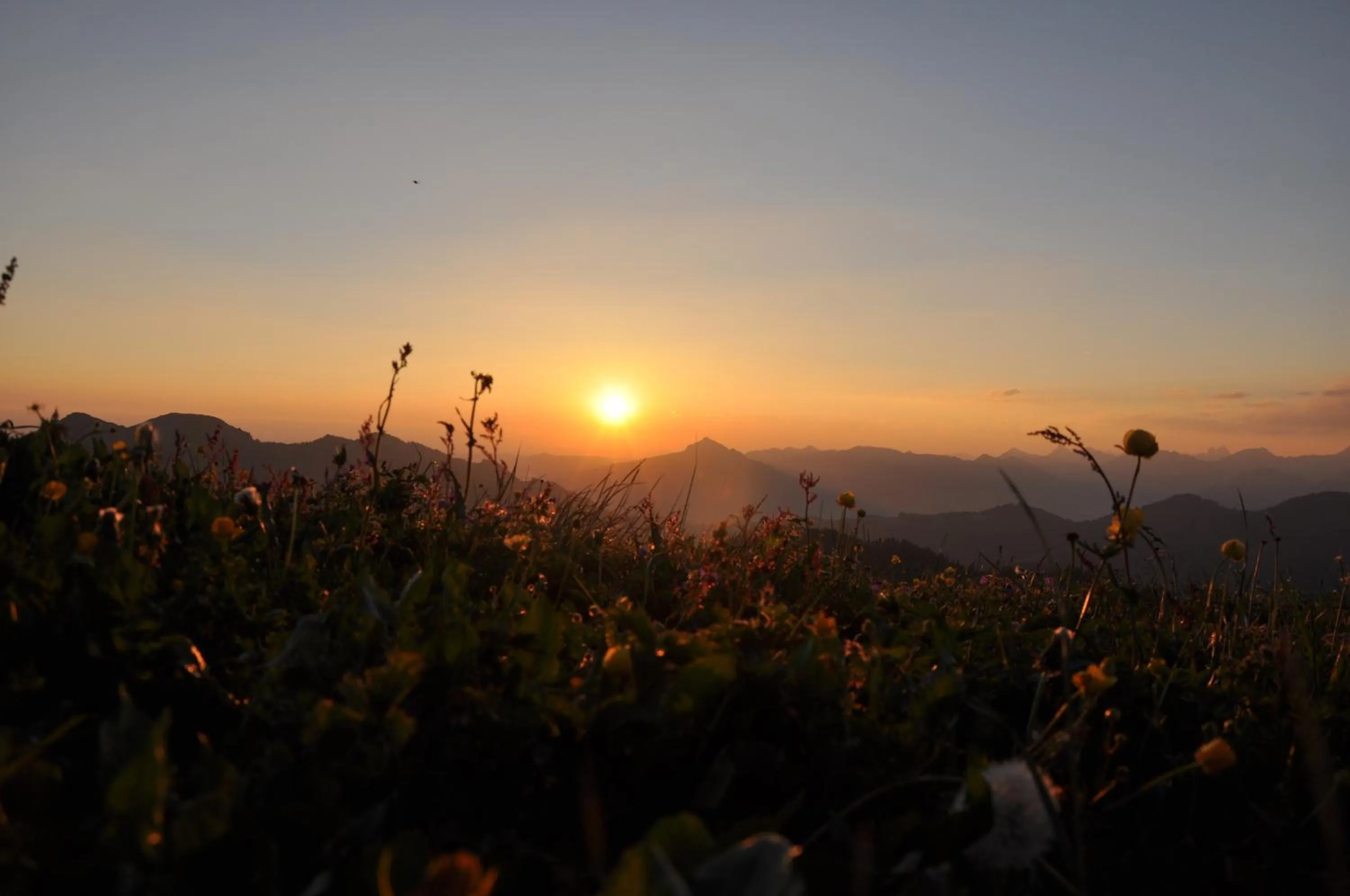 Sunset in HUBERTUS Mountain Refugio Allgäu