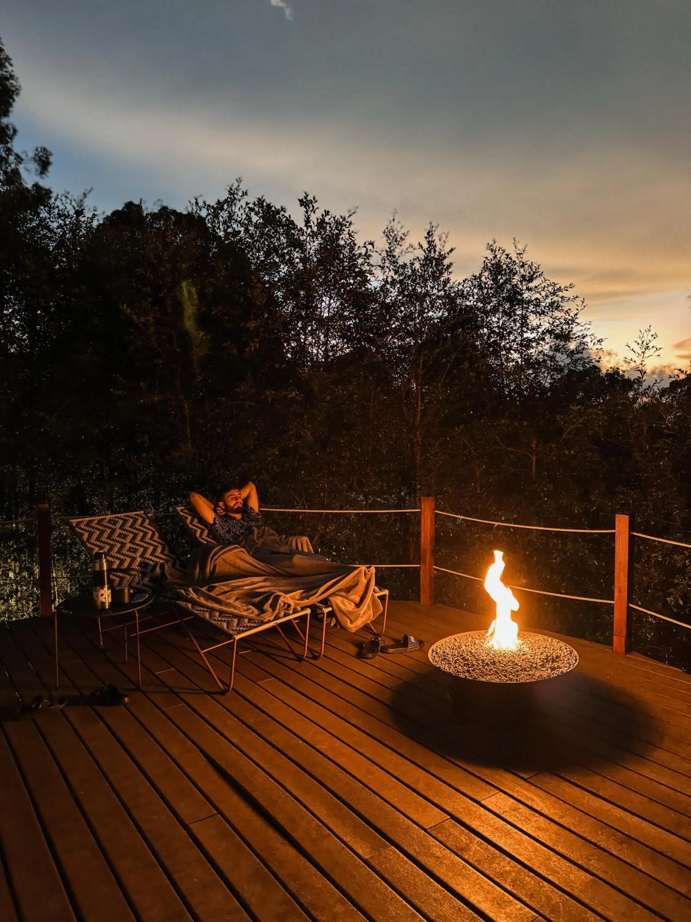 Sunset in Glamping Lumbre